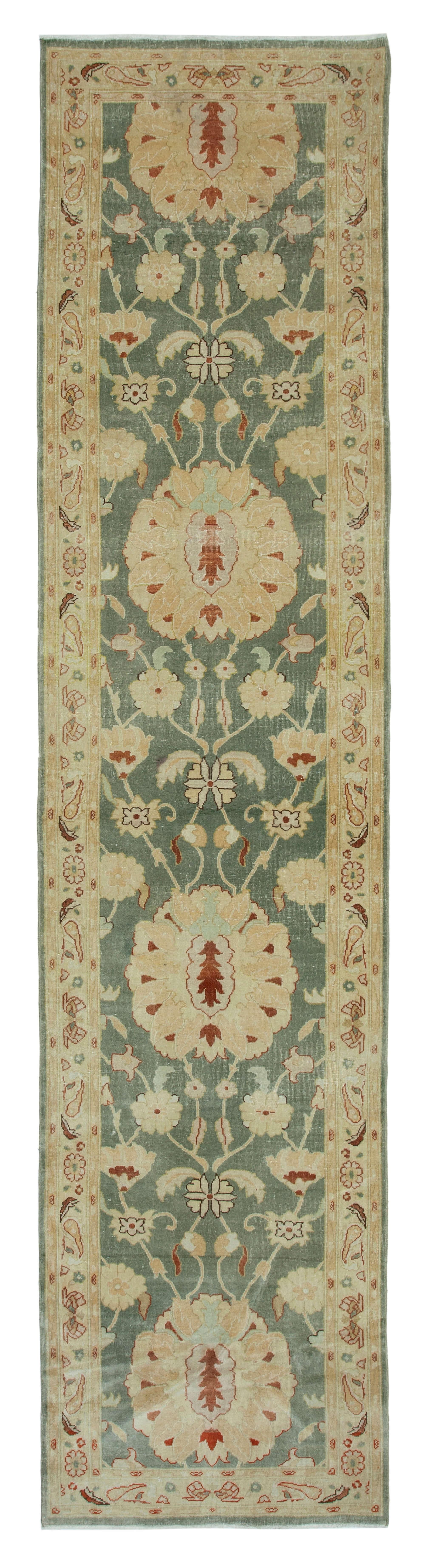 3 x 12 Beige Oushak Runner Rug - 3581