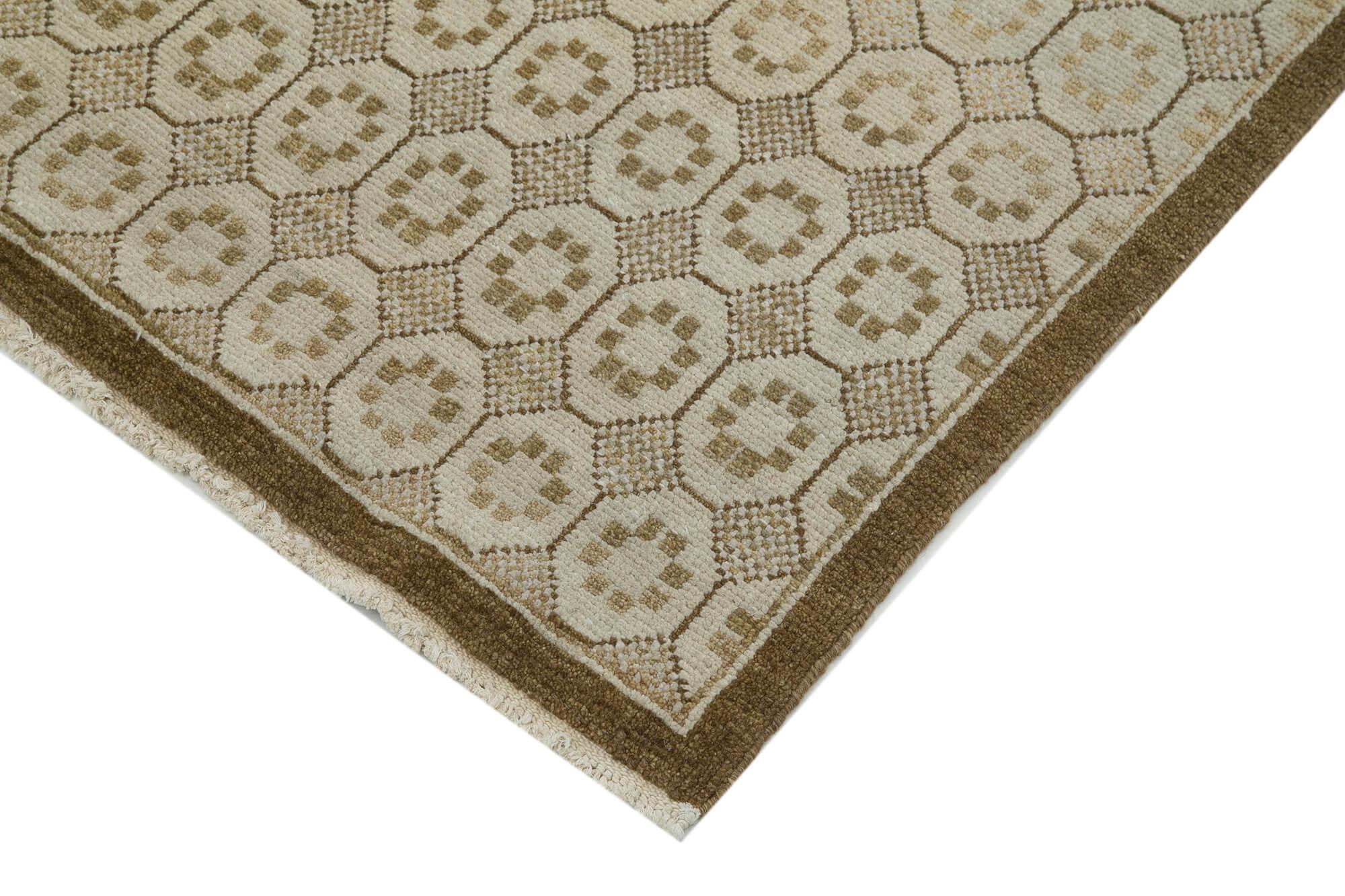 3 x 10 Beige Oushak Runner Rug - 3582