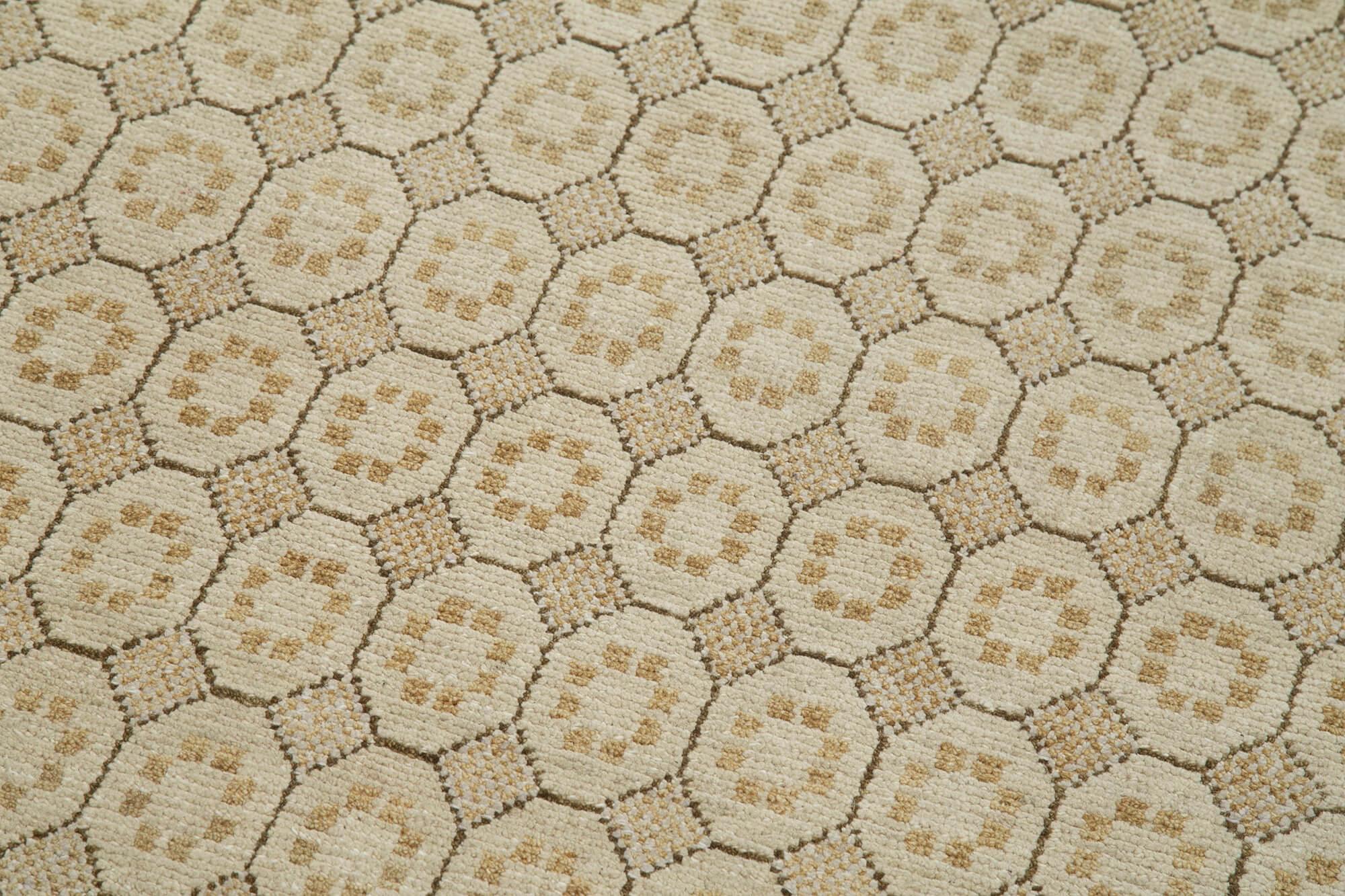 3 x 10 Beige Oushak Runner Rug - 3582