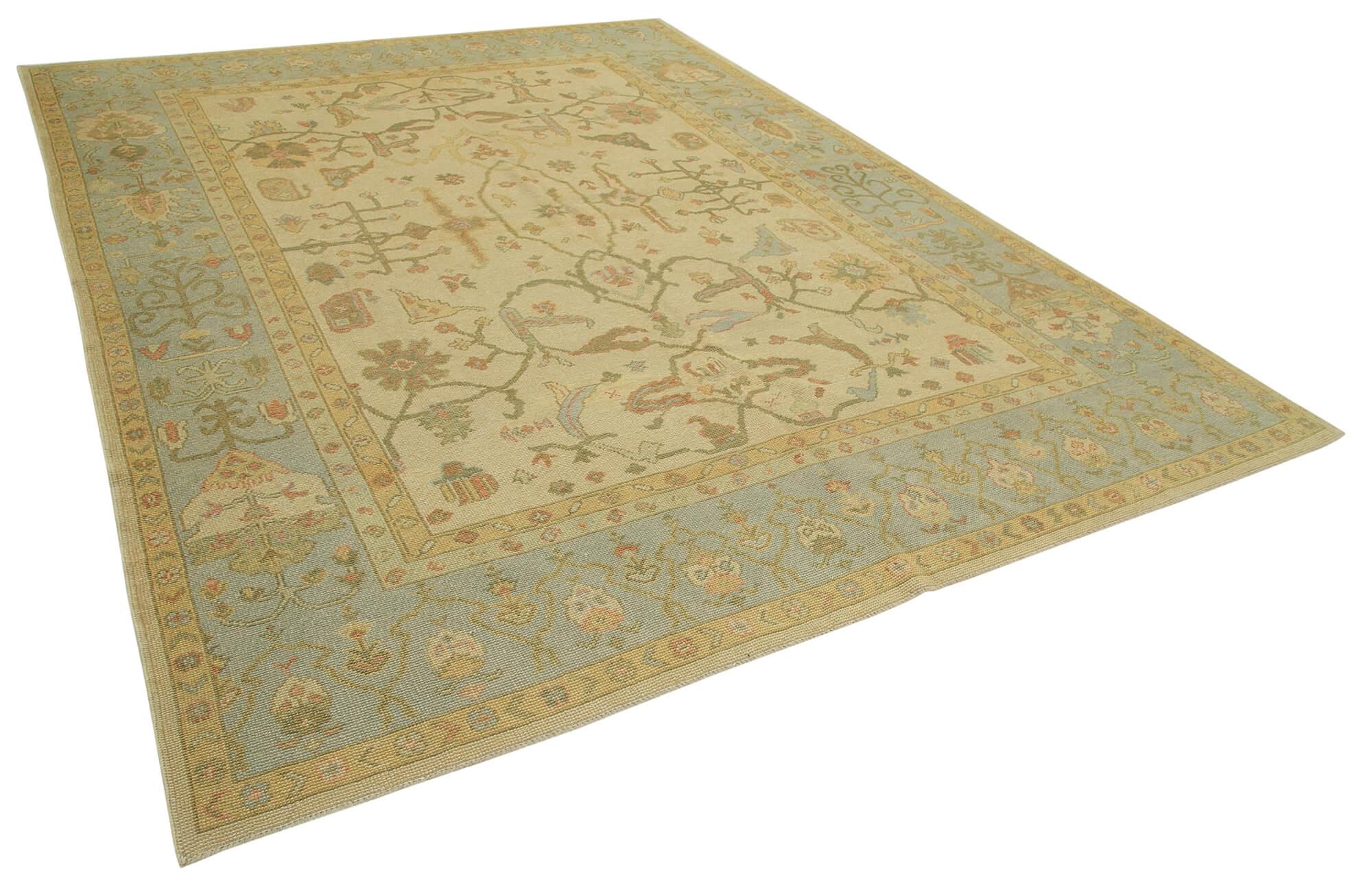 8 x 11 Beige Oushak Rug - 3584