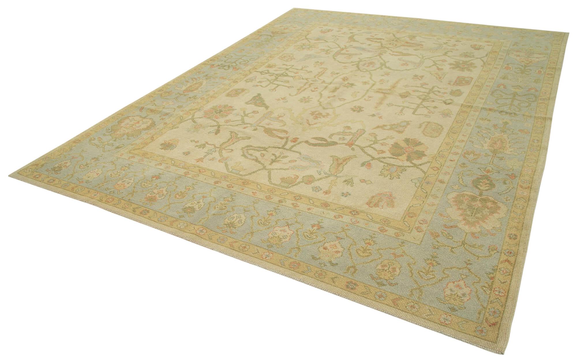 8 x 11 Beige Oushak Rug - 3584