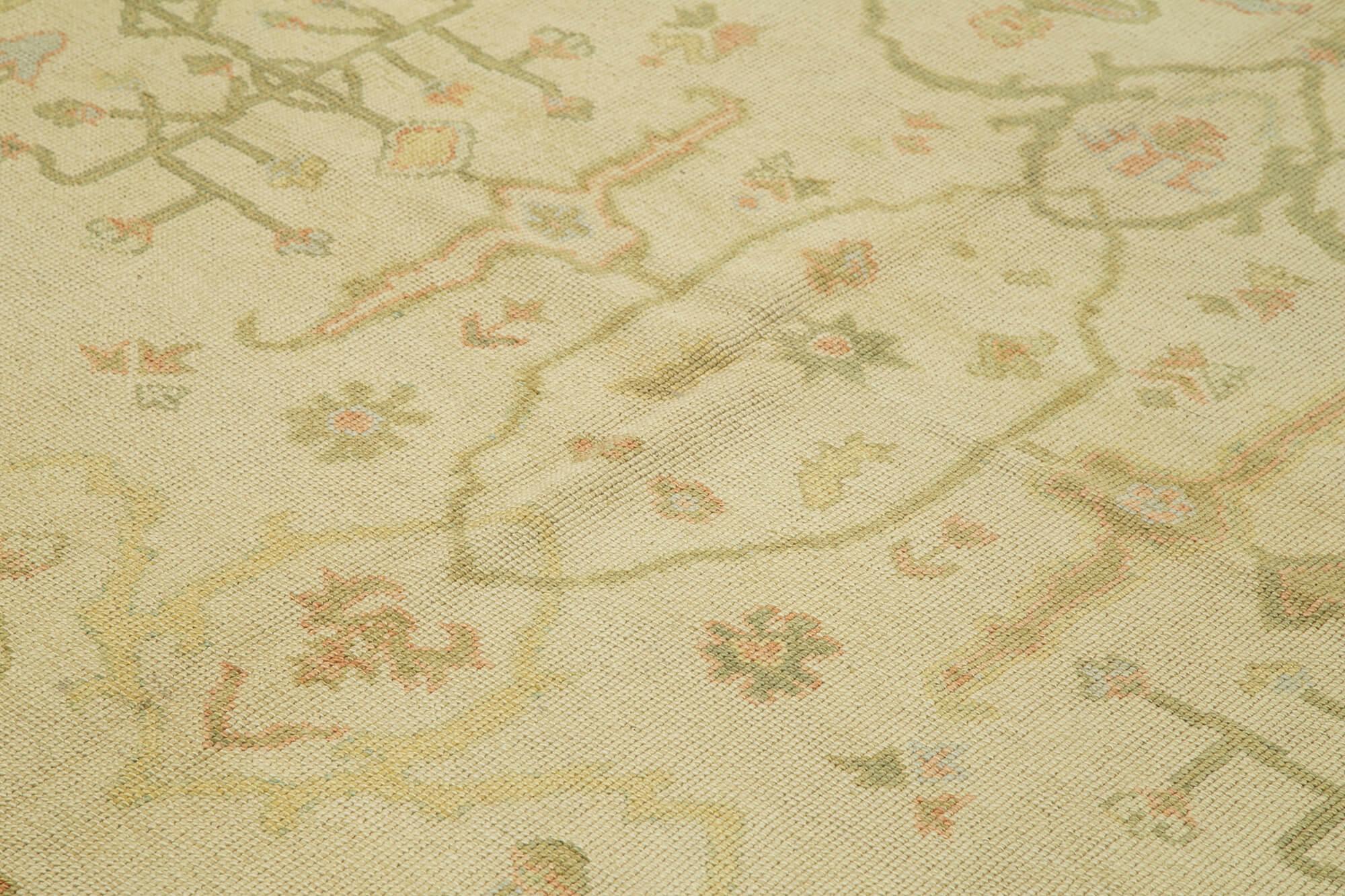 8 x 11 Beige Oushak Rug - 3584