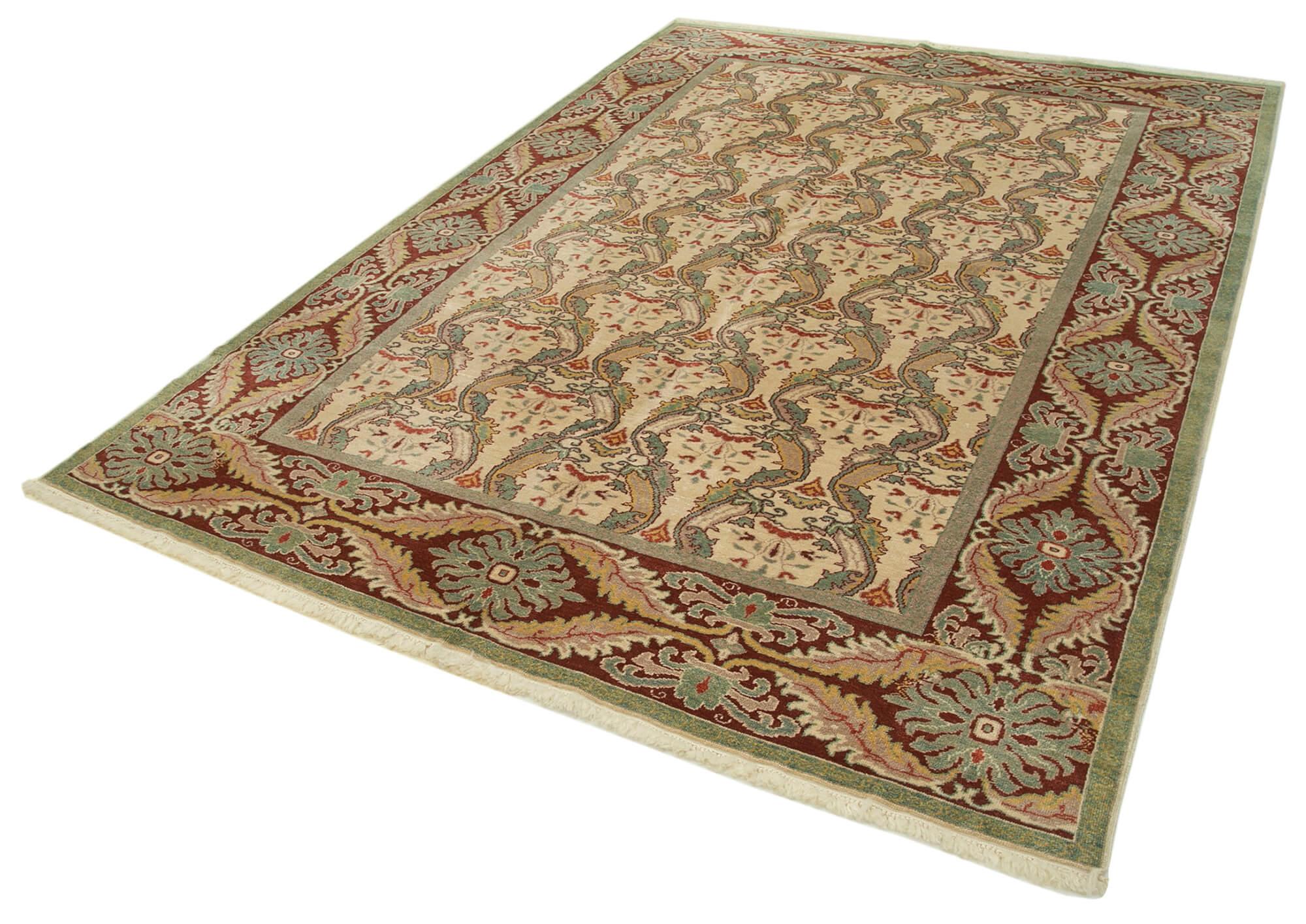 6 x 9 Beige Oushak Rug - 3586