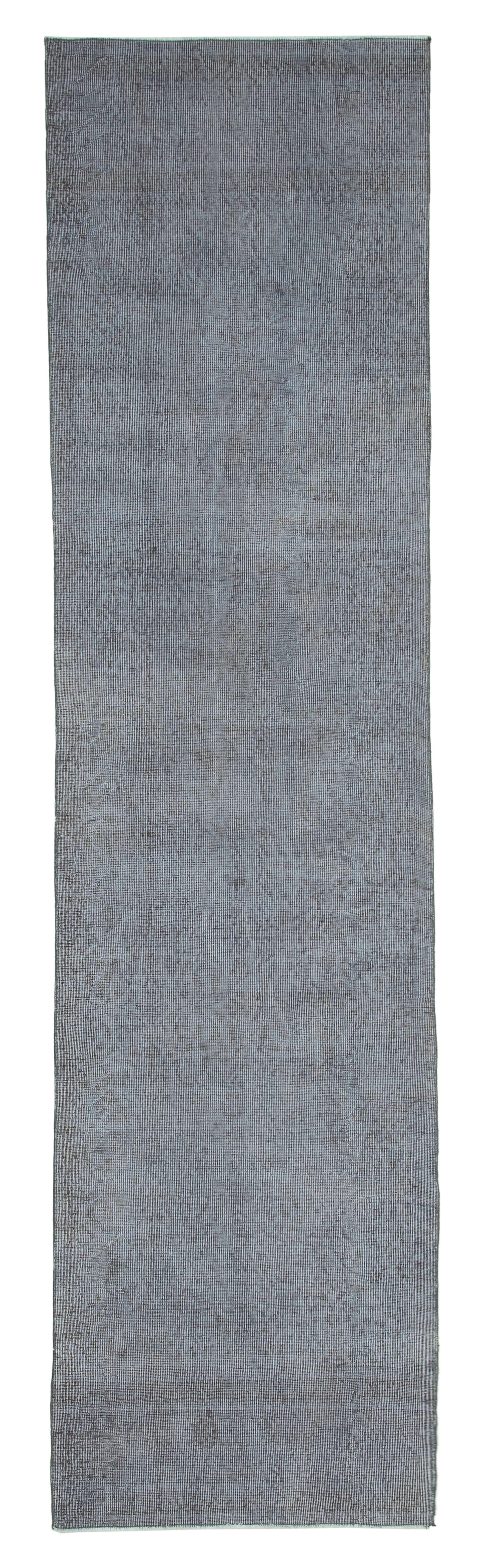 3 x 12 Grey Overdyed Runner Rug - 3604