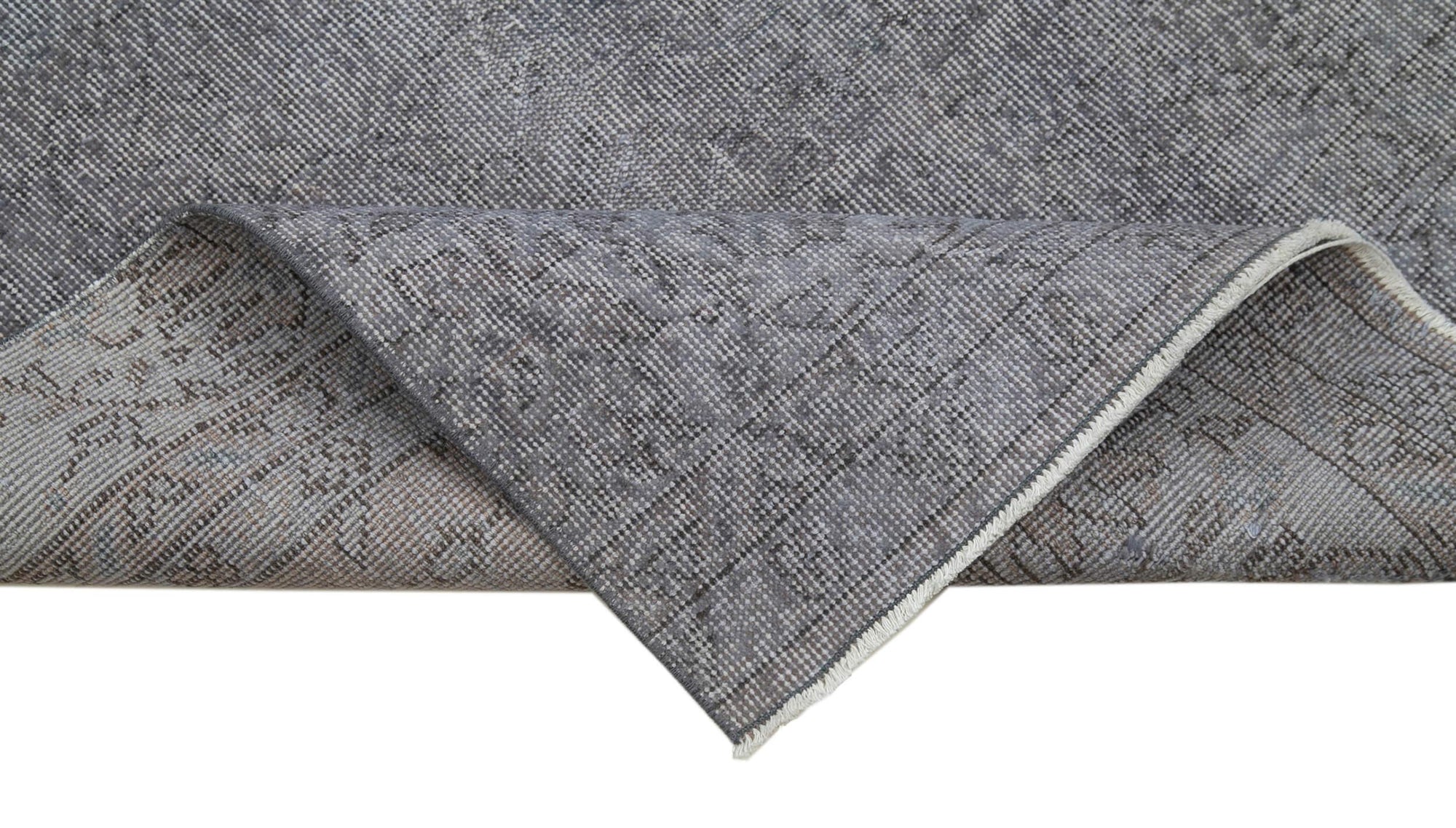 3 x 12 Grey Overdyed Runner Rug - 3605