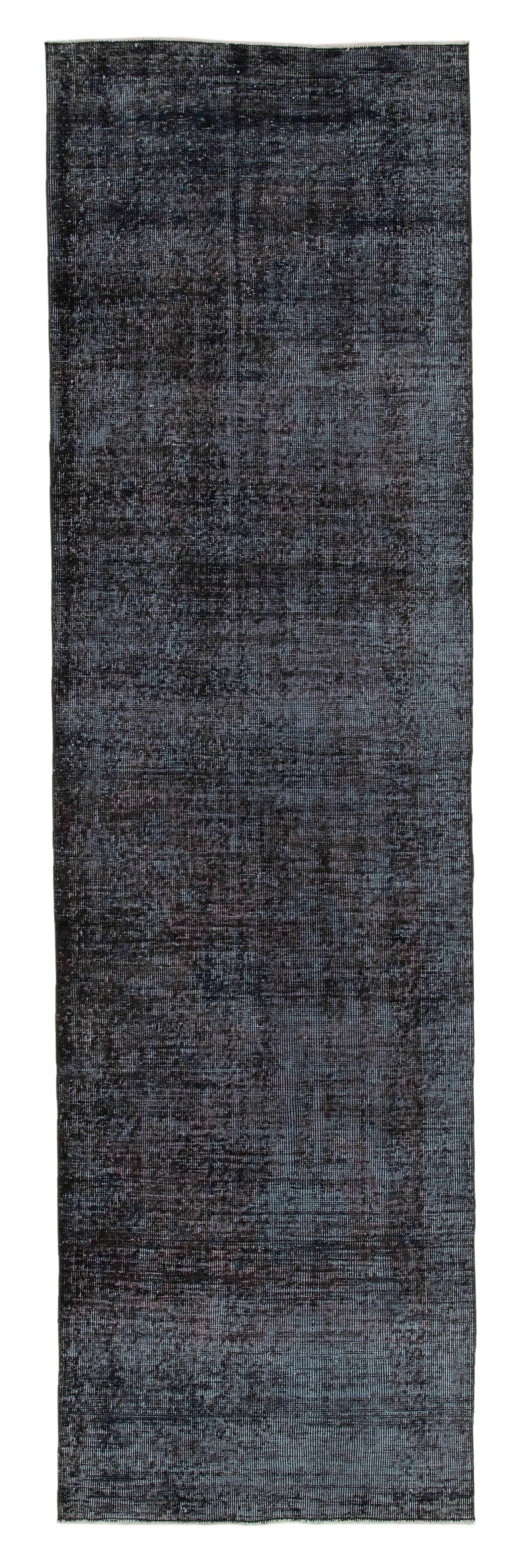 3 x 11 Black Overdyed Runner Rug - 3607