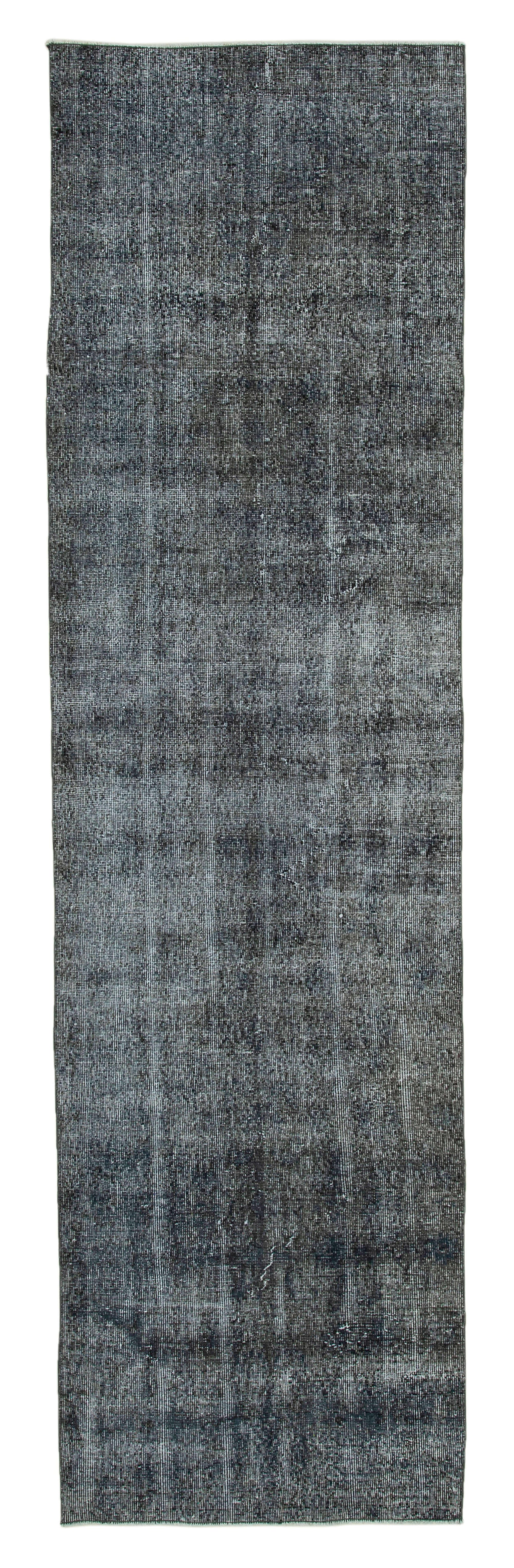 3 x 10 Grey Overdyed Runner Rug - 3609