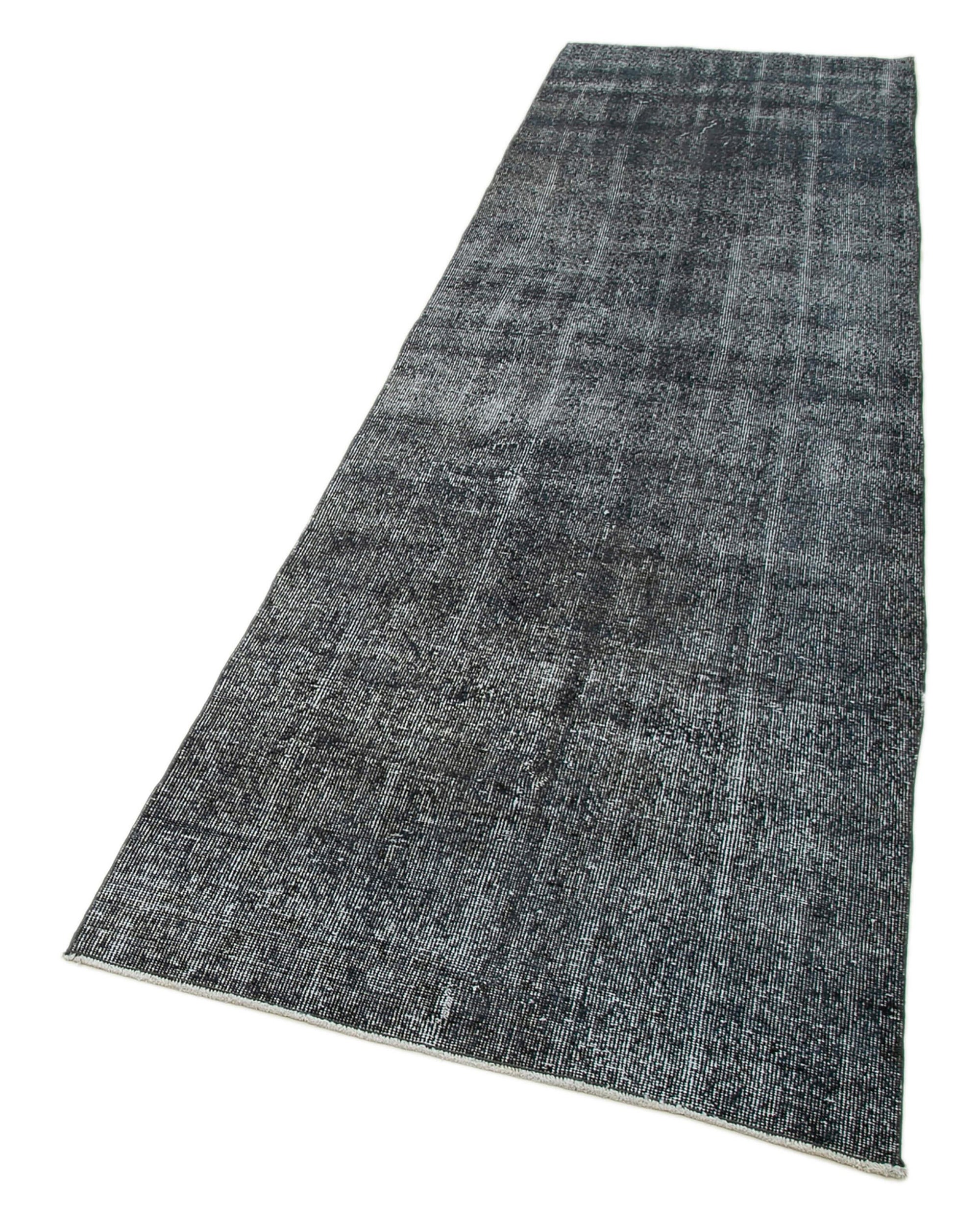 3 x 10 Grey Overdyed Runner Rug - 3609