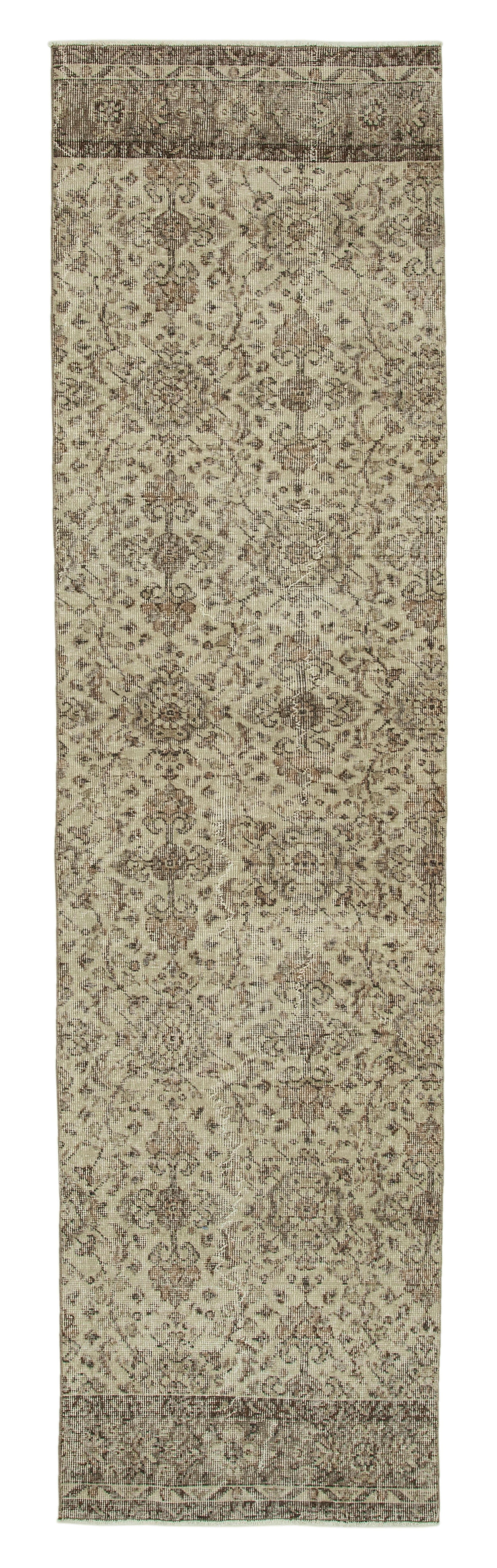 3 x 10 Beige Overdyed Runner Rug - 3610