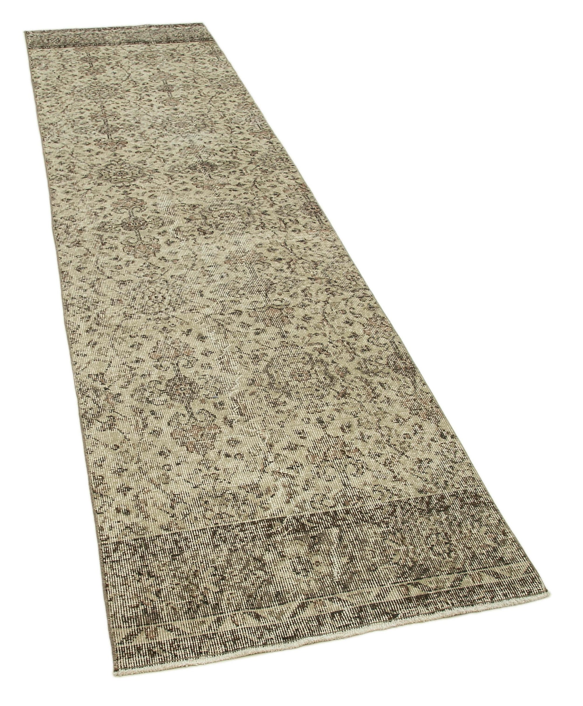 3 x 10 Beige Overdyed Runner Rug - 3610