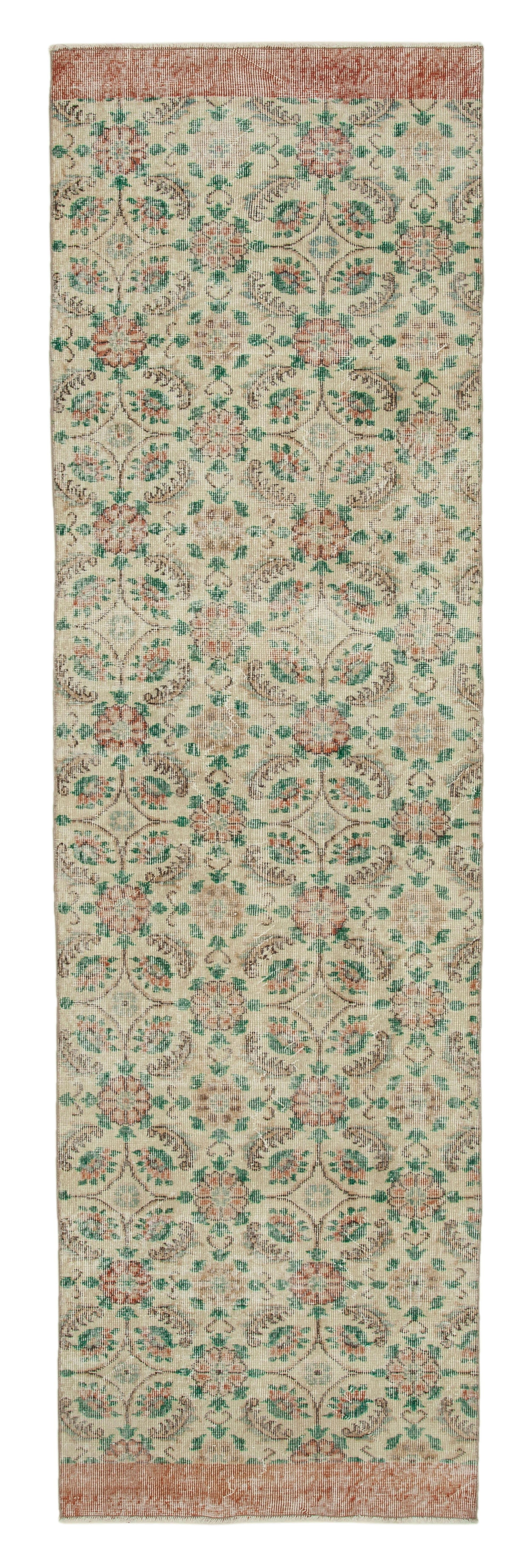 3 x 10 Beige Overdyed Runner Rug - 3611