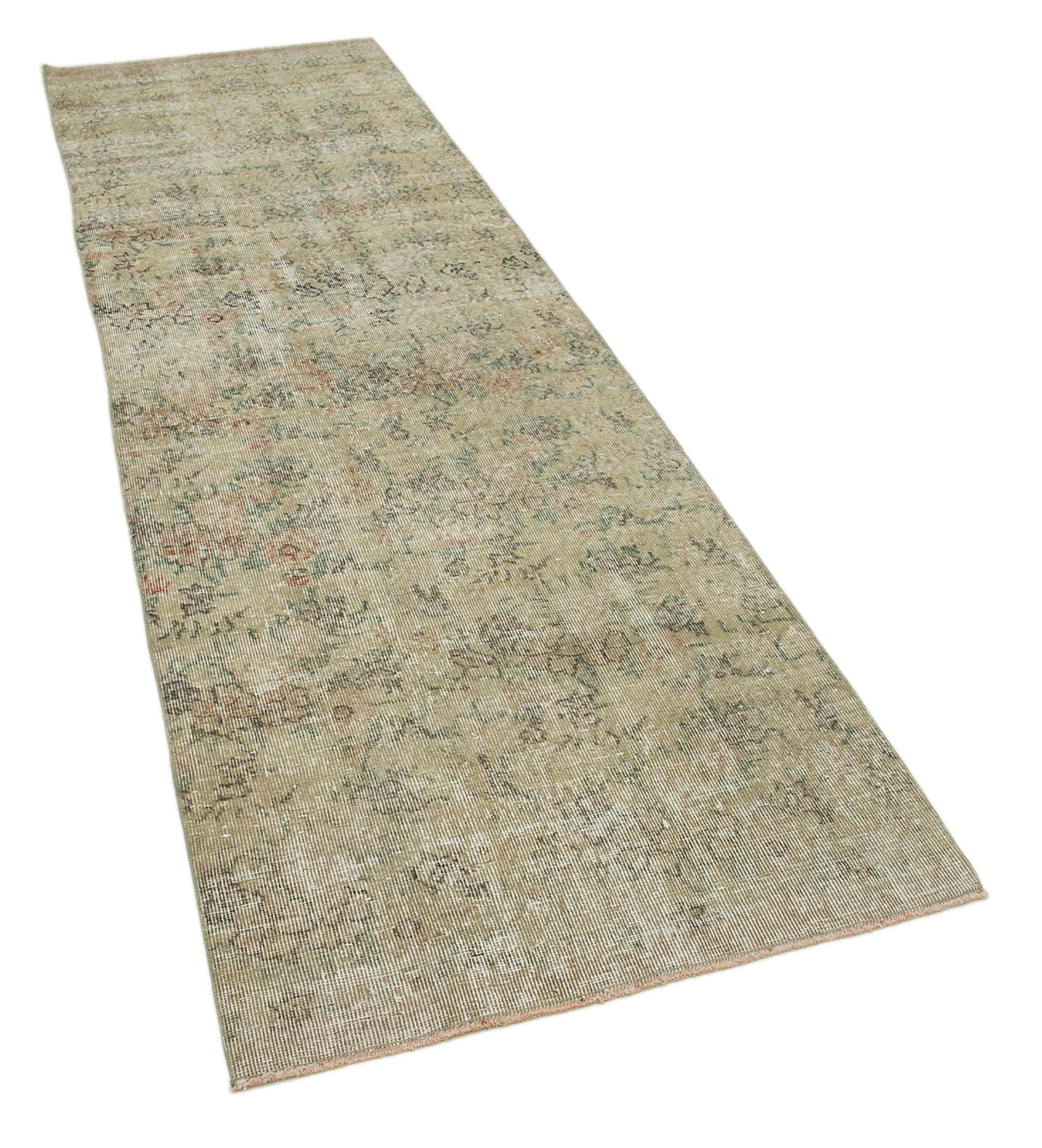 3 x 10 Beige Overdyed Runner Rug - 3616