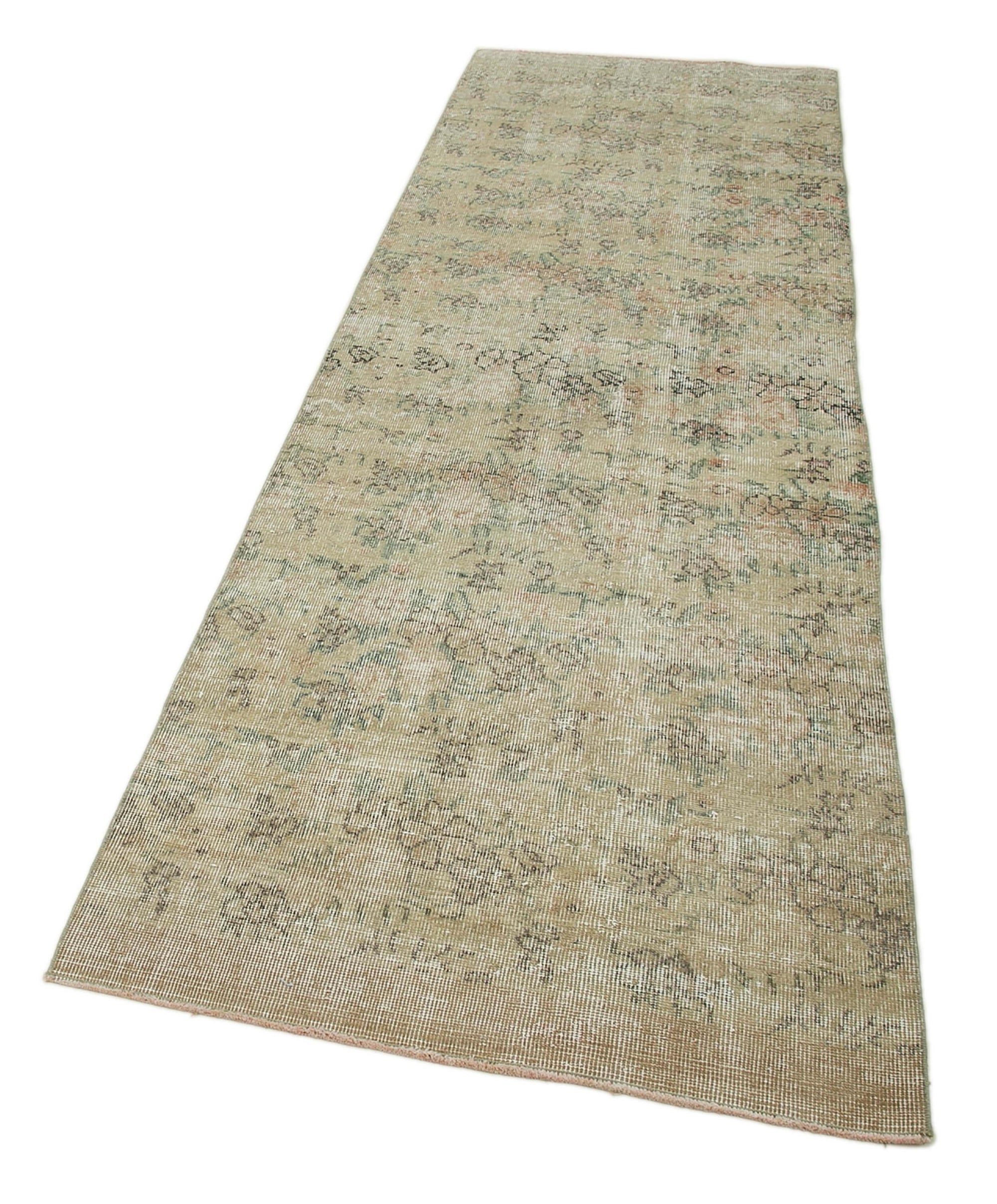 3 x 10 Beige Overdyed Runner Rug - 3616