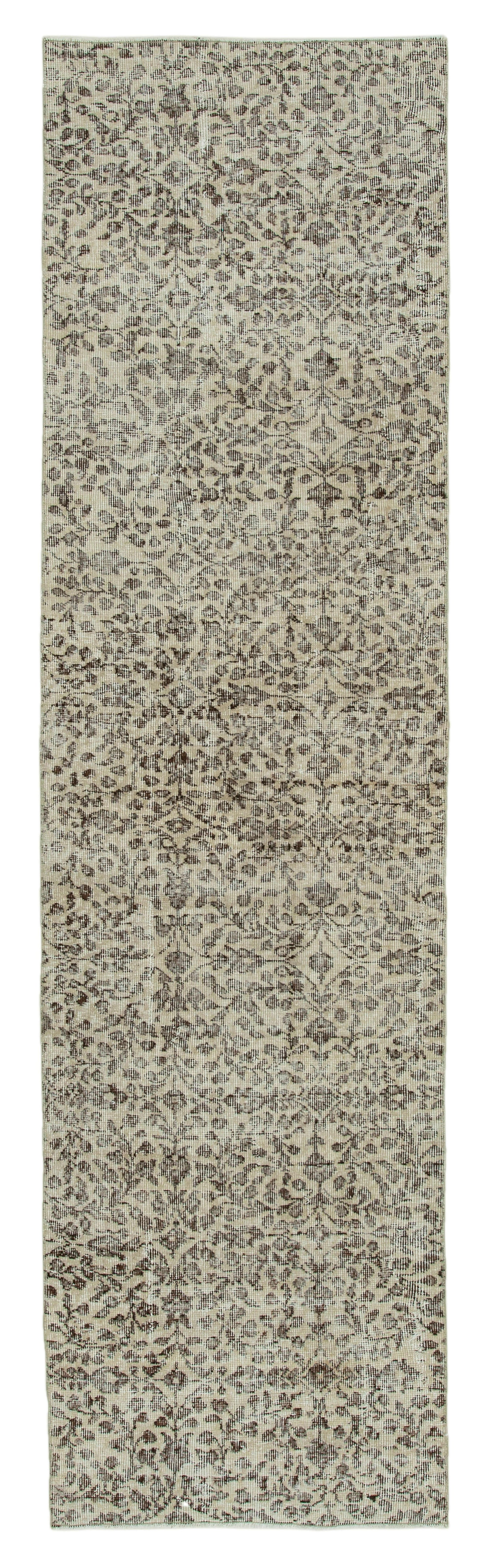 3 x 10 Beige Overdyed Runner Rug - 3617