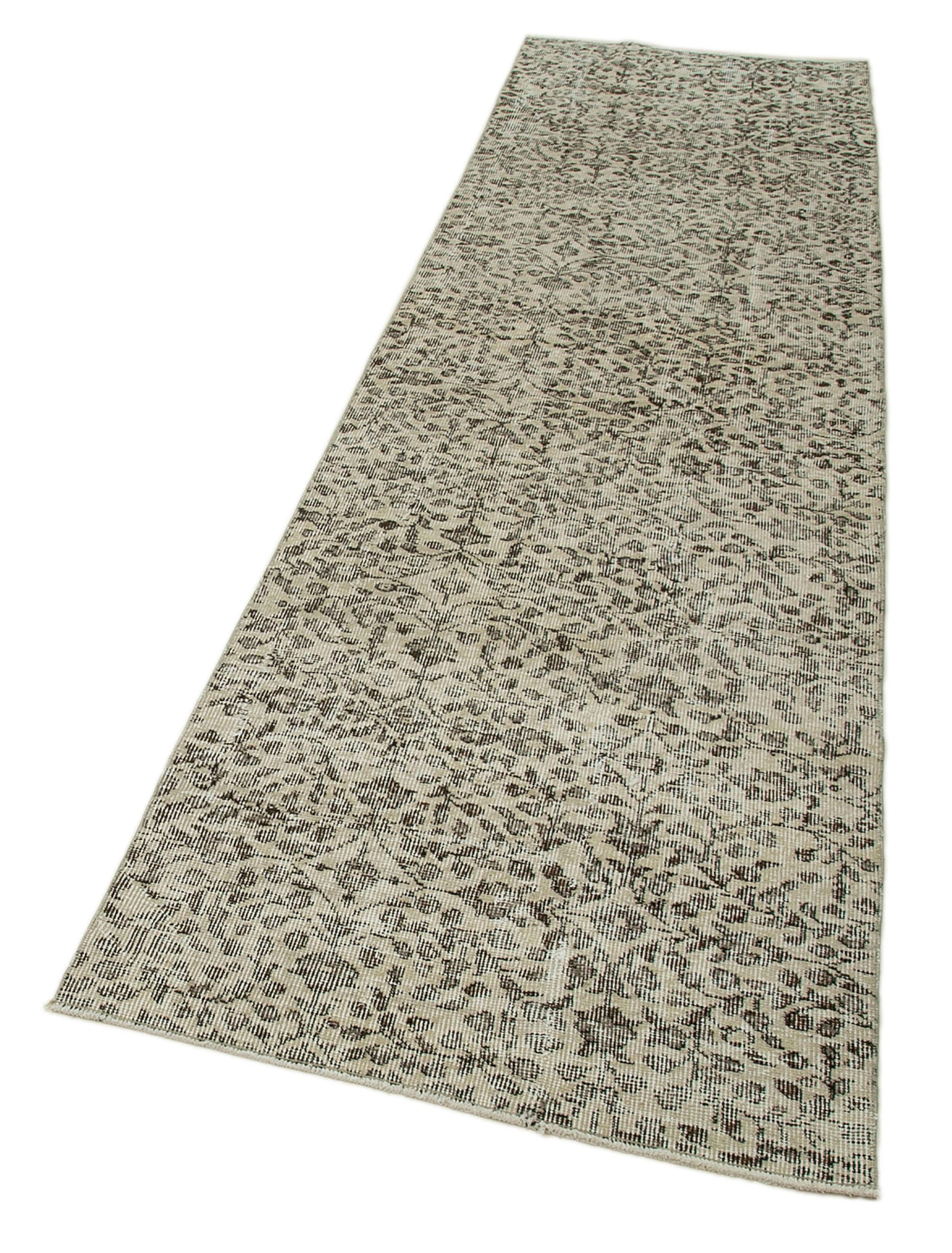 3 x 10 Beige Overdyed Runner Rug - 3617