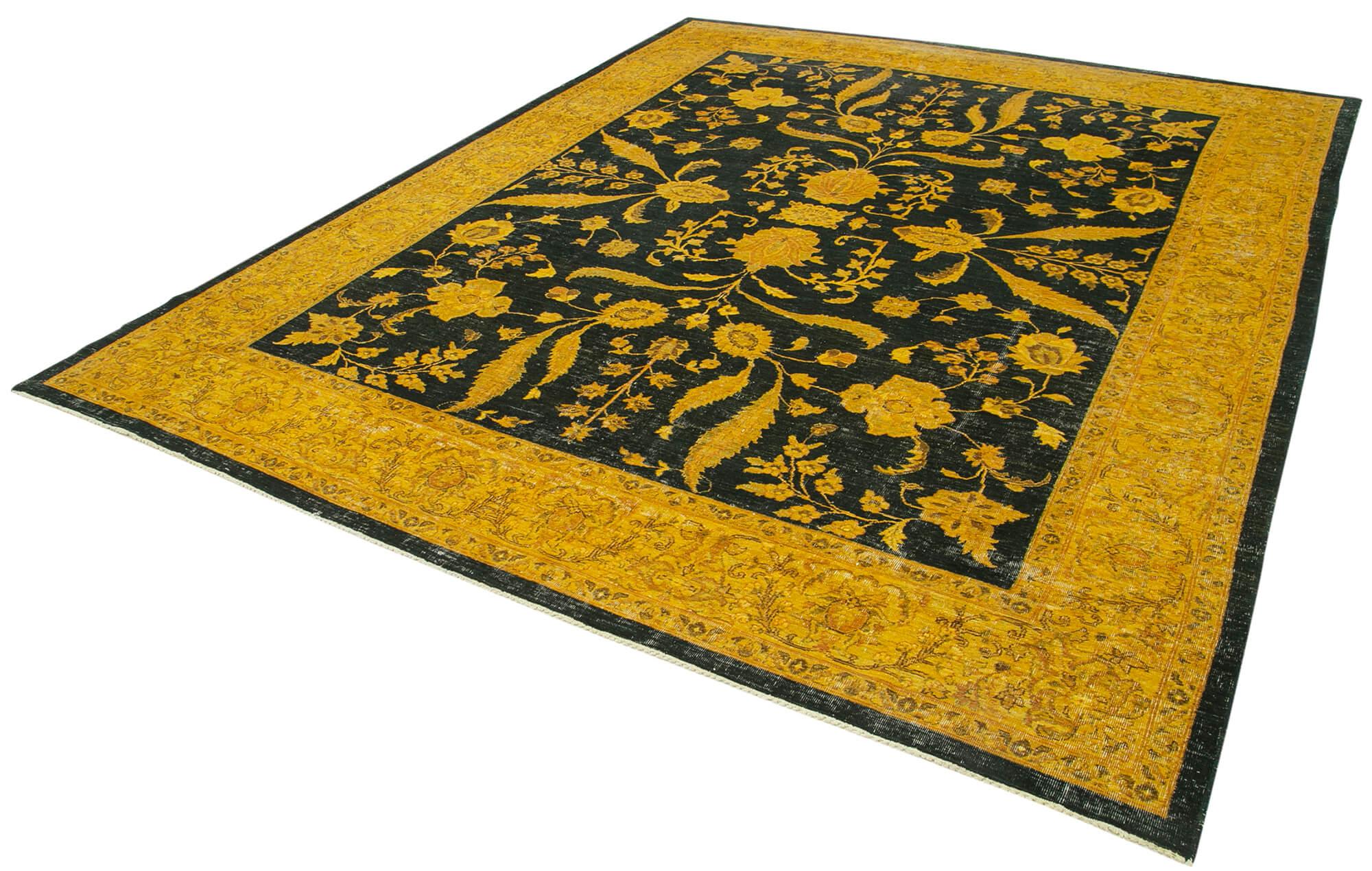 9 x 11 Yellow Oushak Rug - 3623