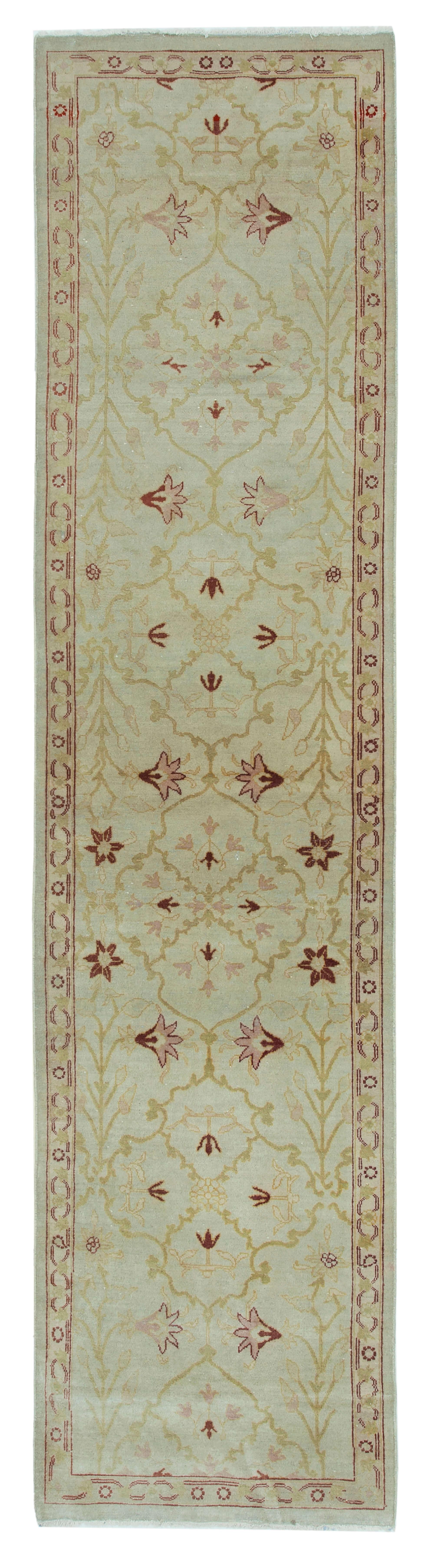 3 x 11 Beige Oushak Runner Rug - 3629