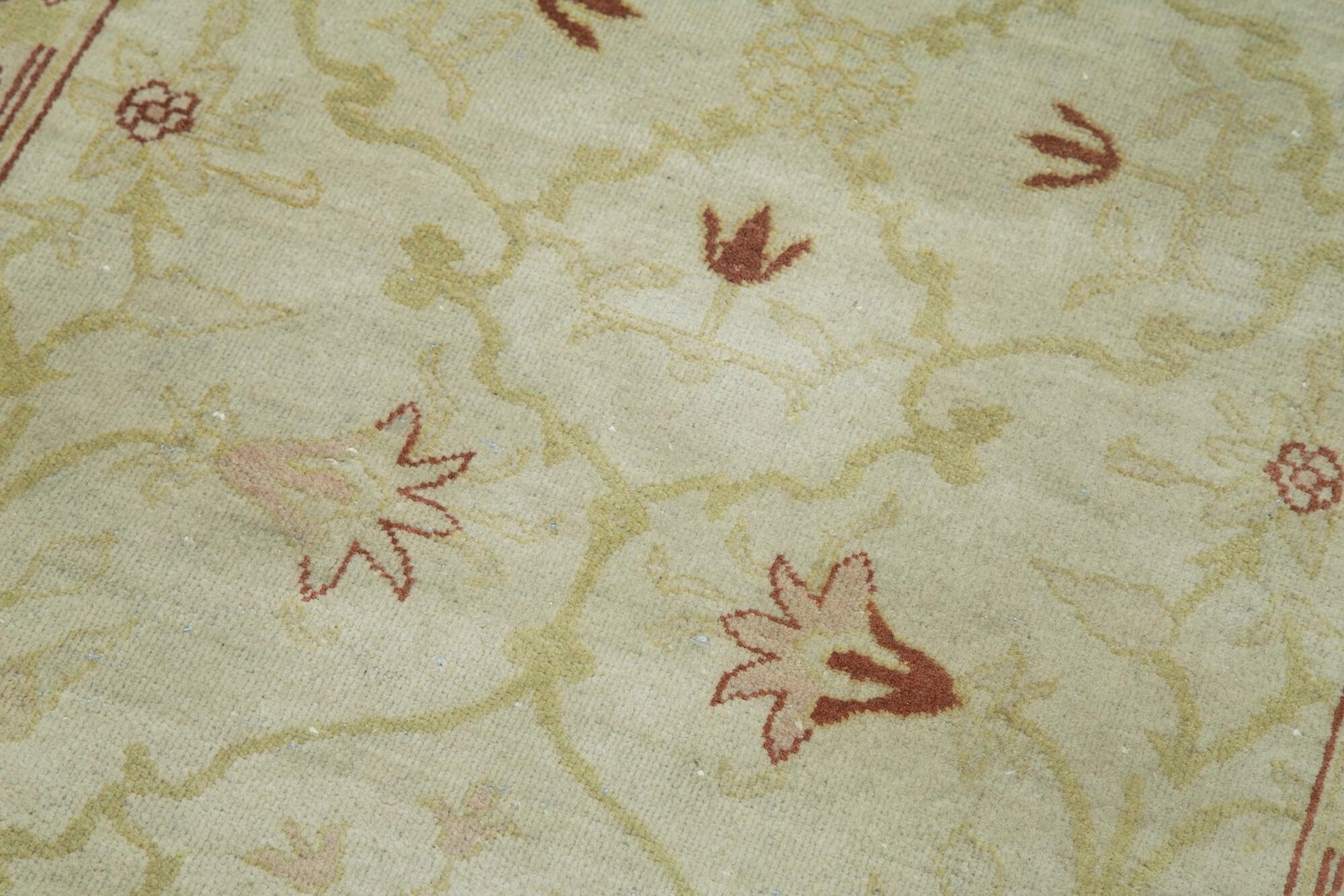 3 x 11 Beige Oushak Runner Rug - 3629