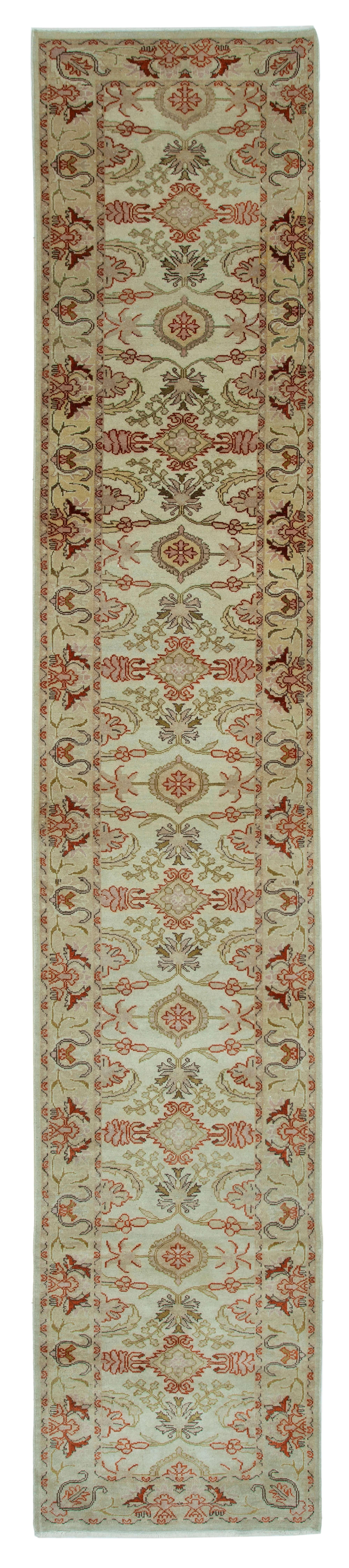 2 x 14 Beige Oushak Runner Rug - 3630