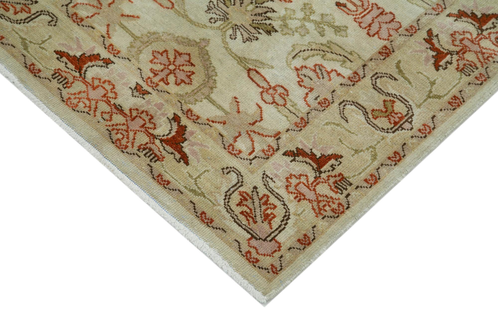 2 x 14 Beige Oushak Runner Rug - 3630