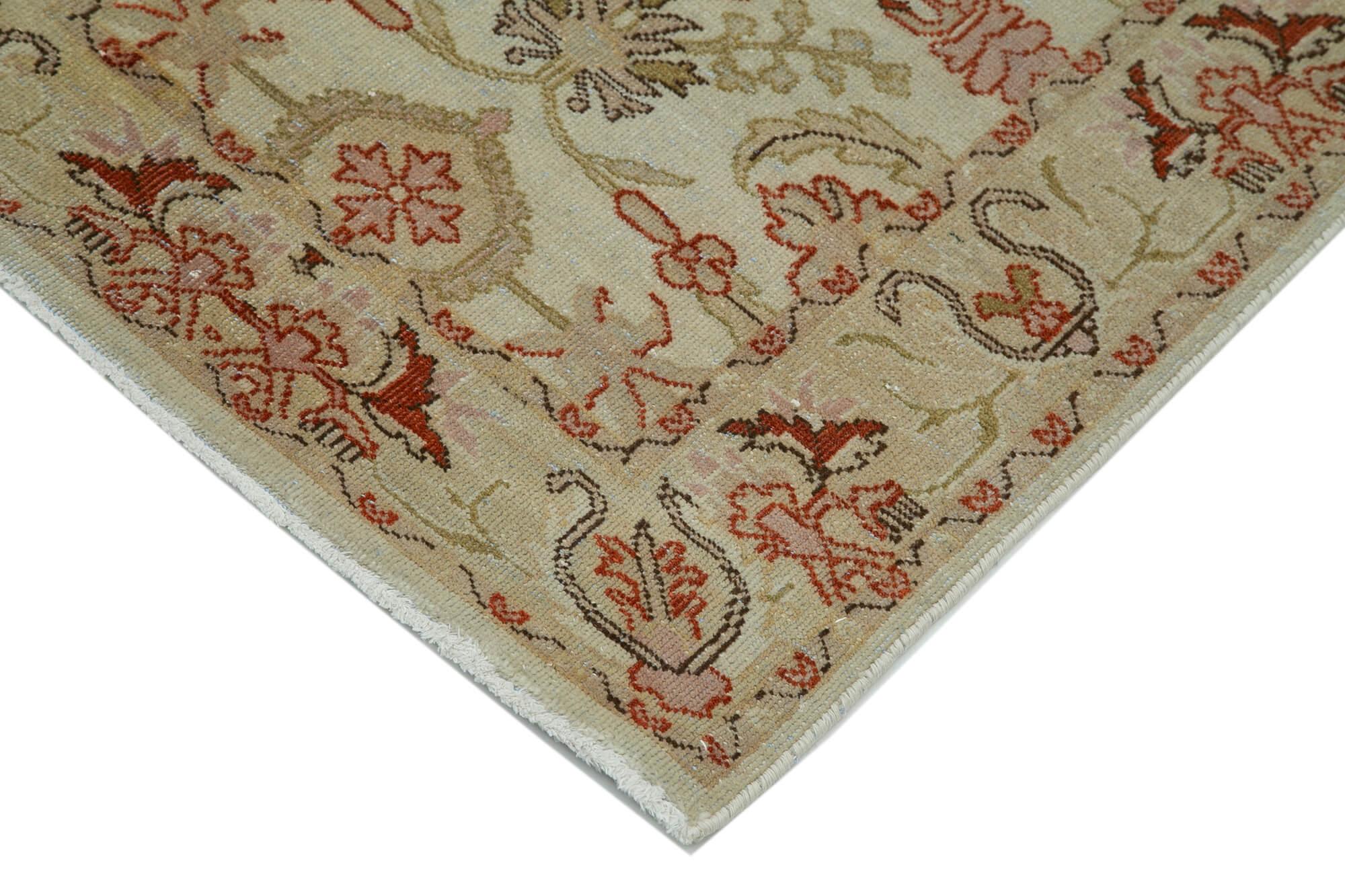 2 x 14 Beige Oushak Runner Rug - 3633