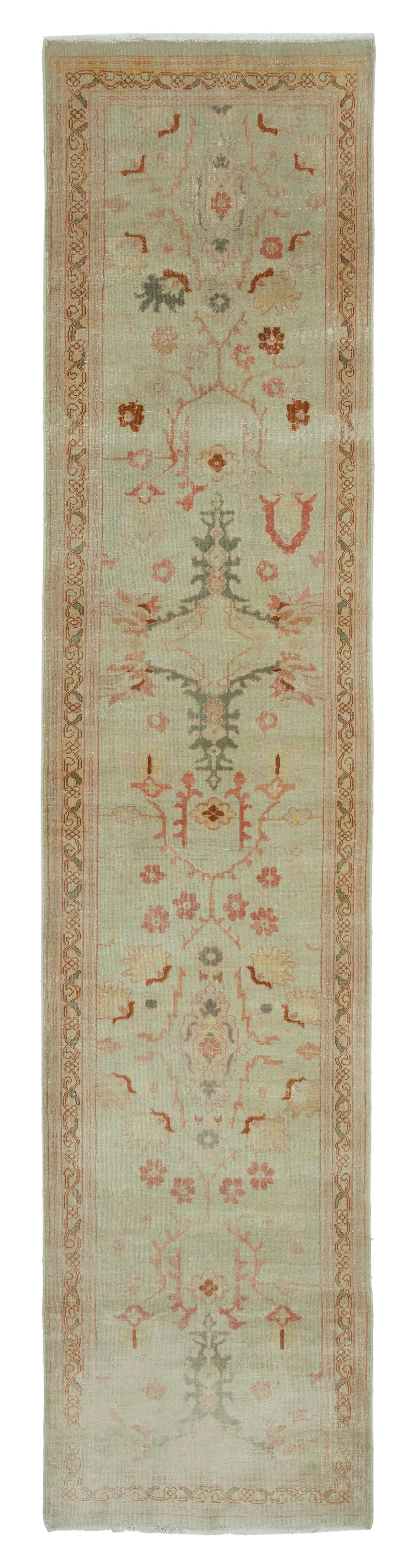 3 x 12 Beige Oushak Runner Rug - 3636