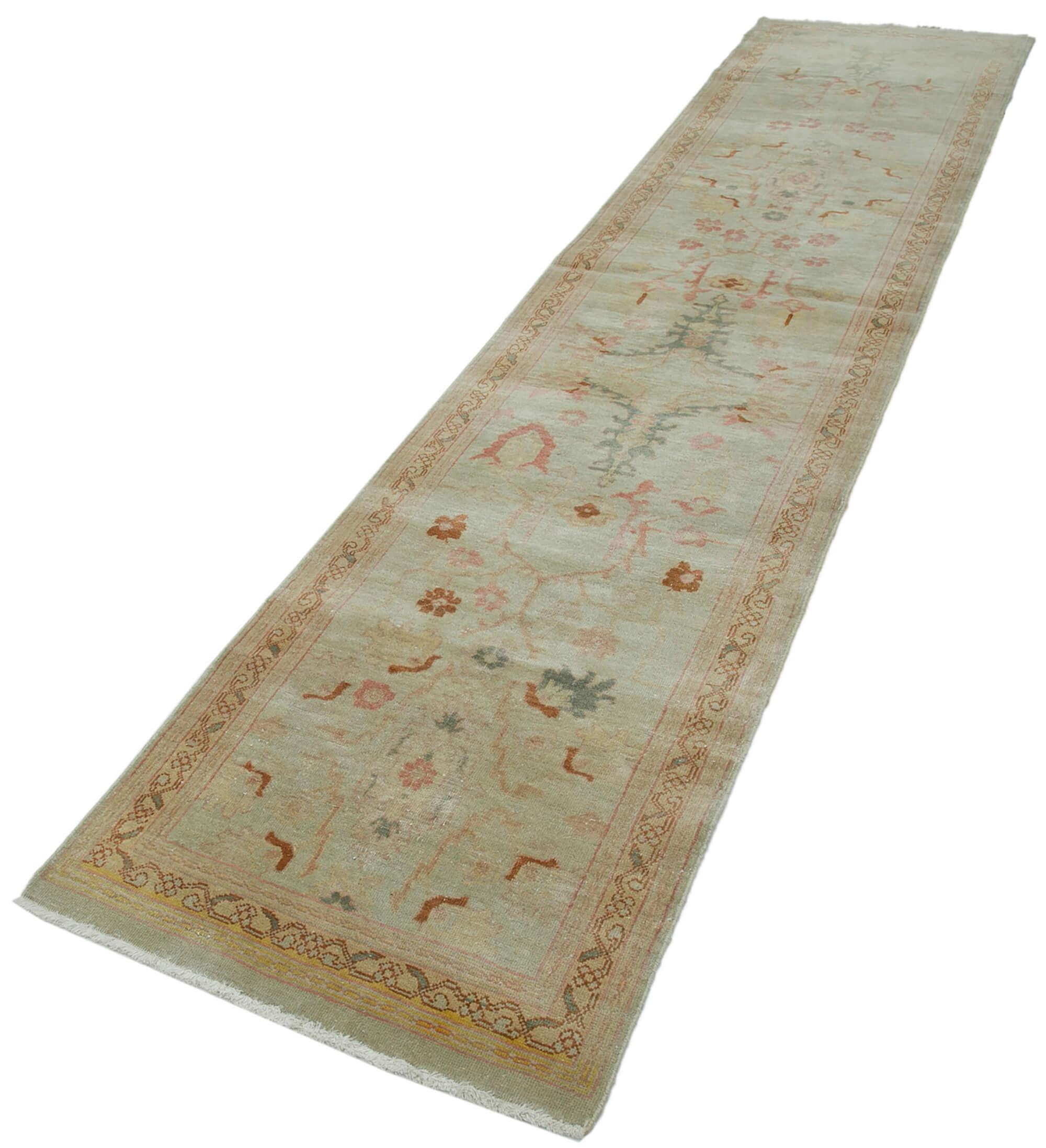 3 x 12 Beige Oushak Runner Rug - 3636