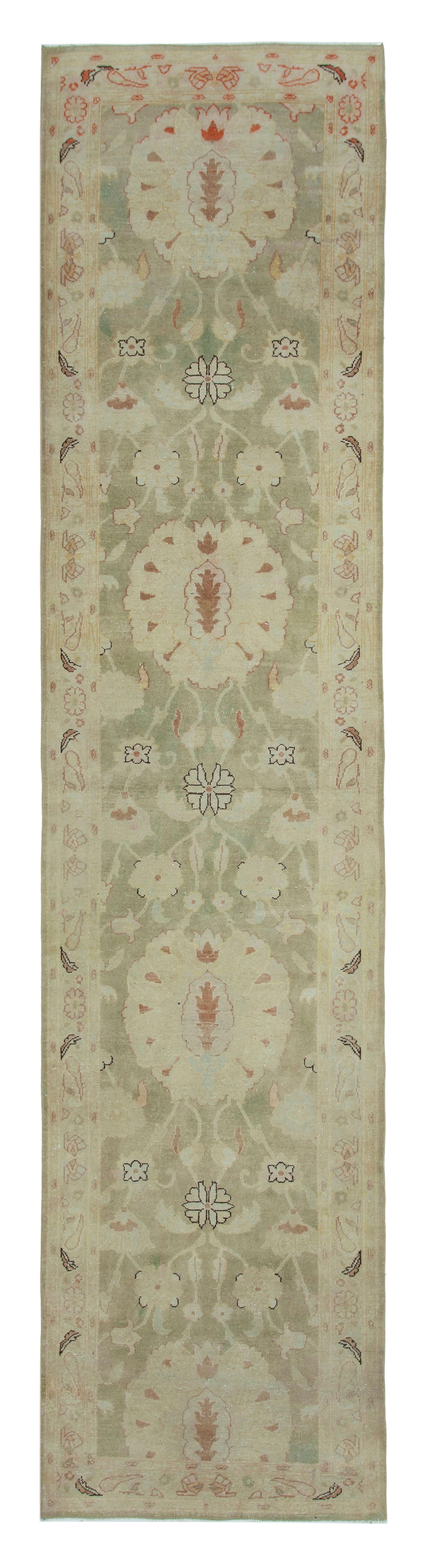 3 x 12 Beige Oushak Runner Rug - 3638