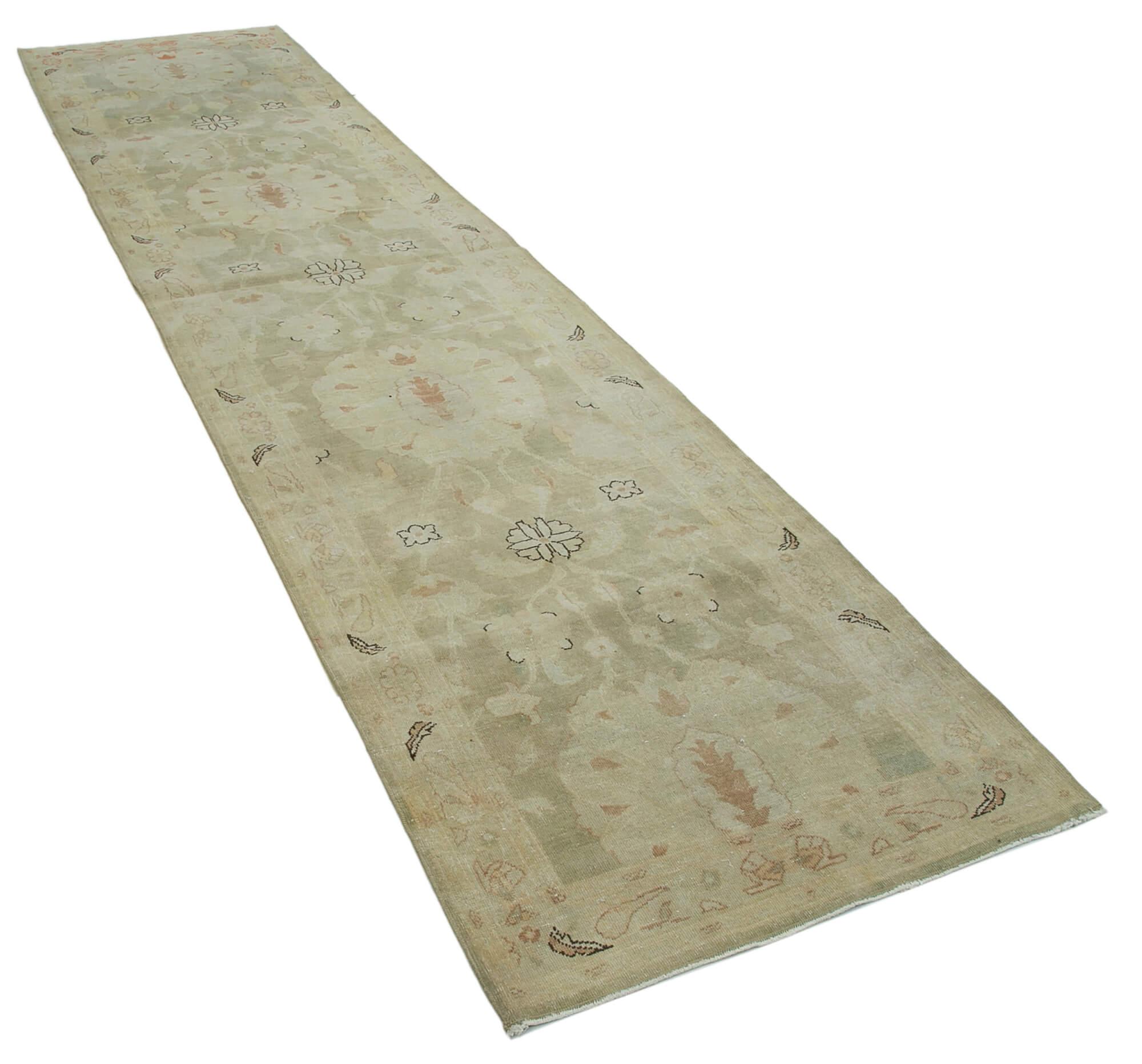 3 x 12 Beige Oushak Runner Rug - 3638