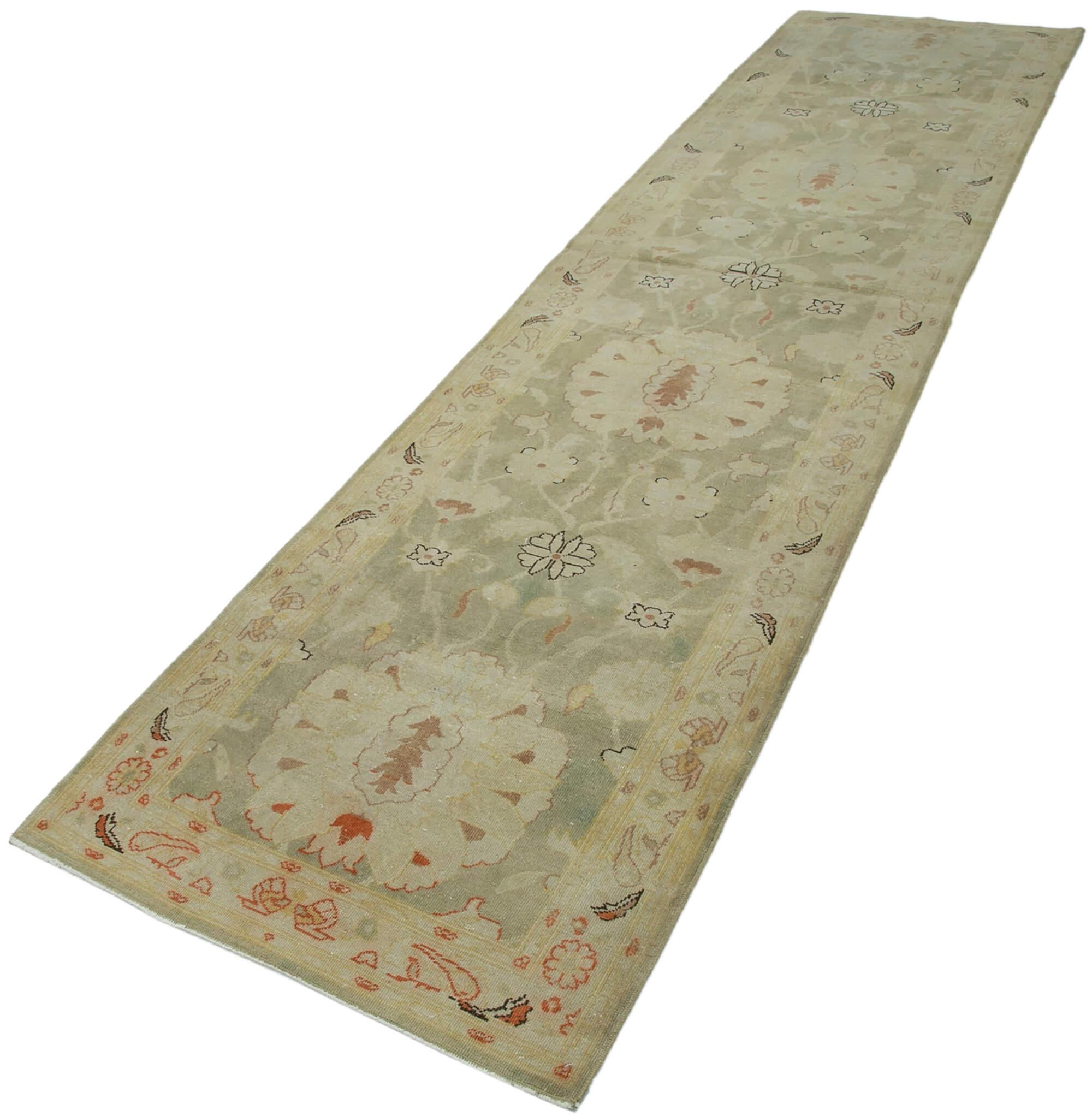 3 x 12 Beige Oushak Runner Rug - 3638