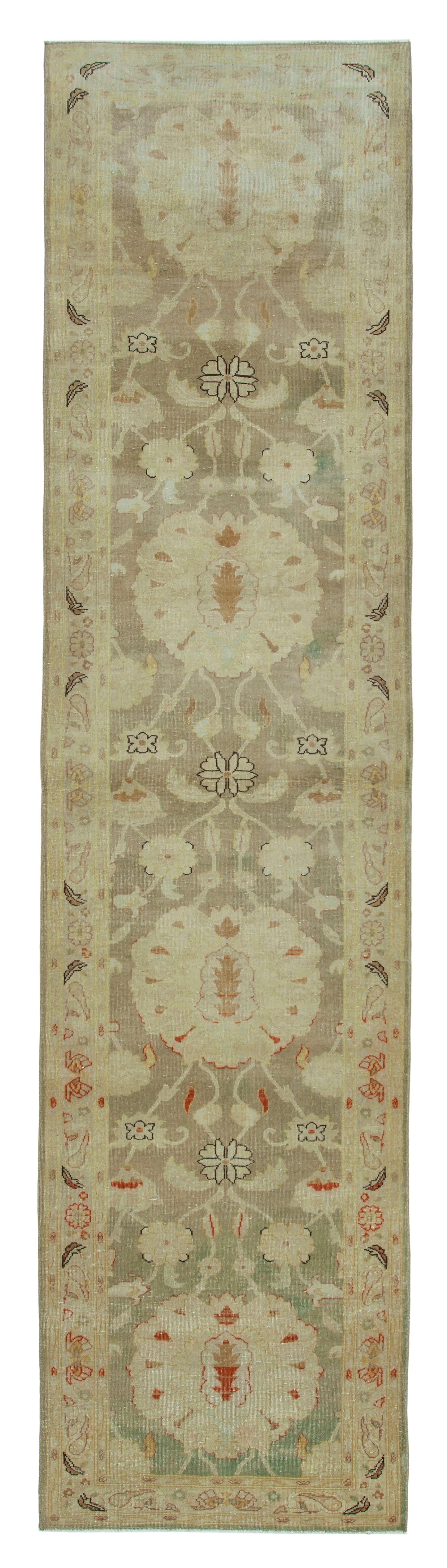 3 x 12 Beige Oushak Runner Rug - 3639