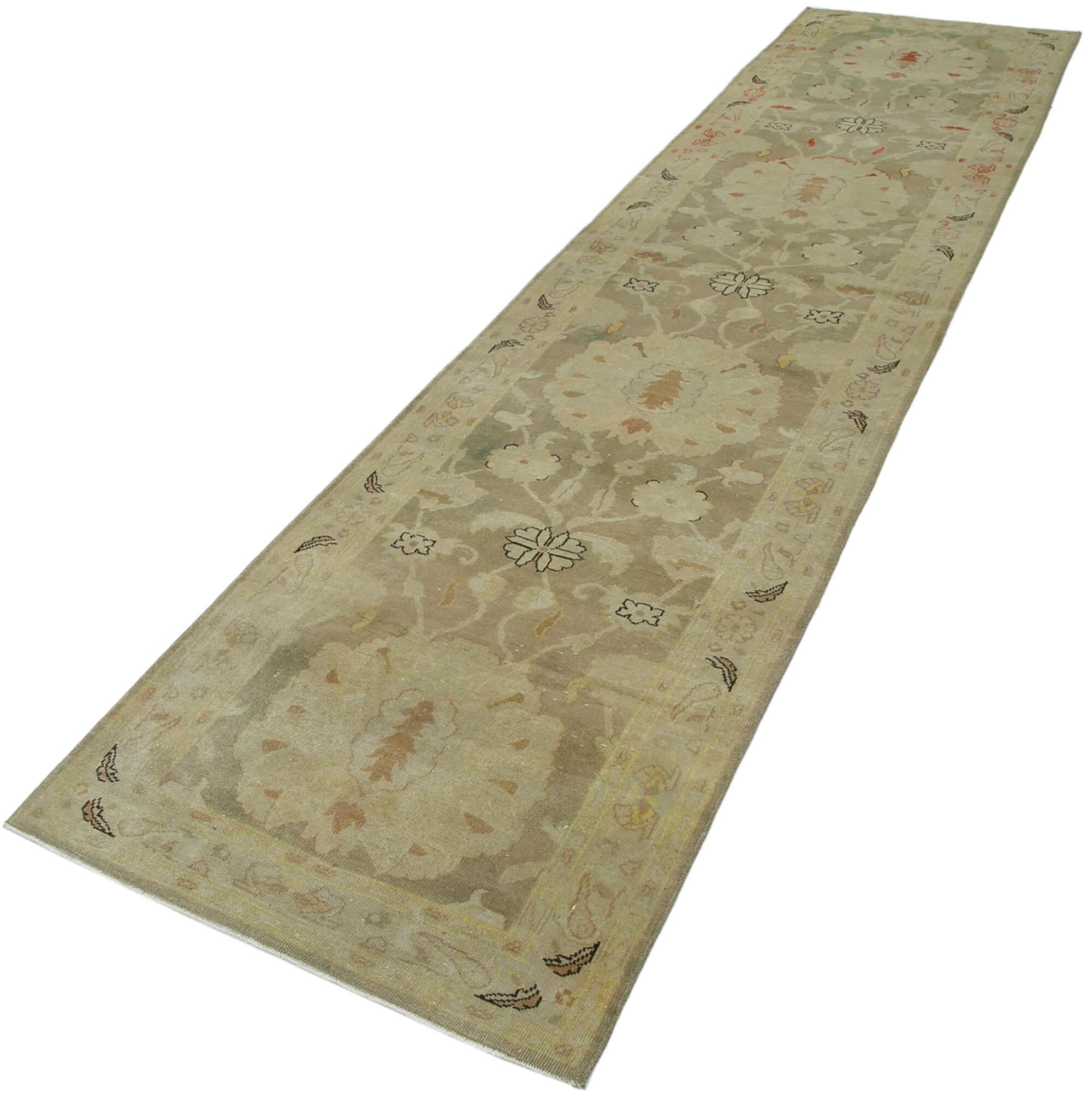 3 x 12 Beige Oushak Runner Rug - 3639