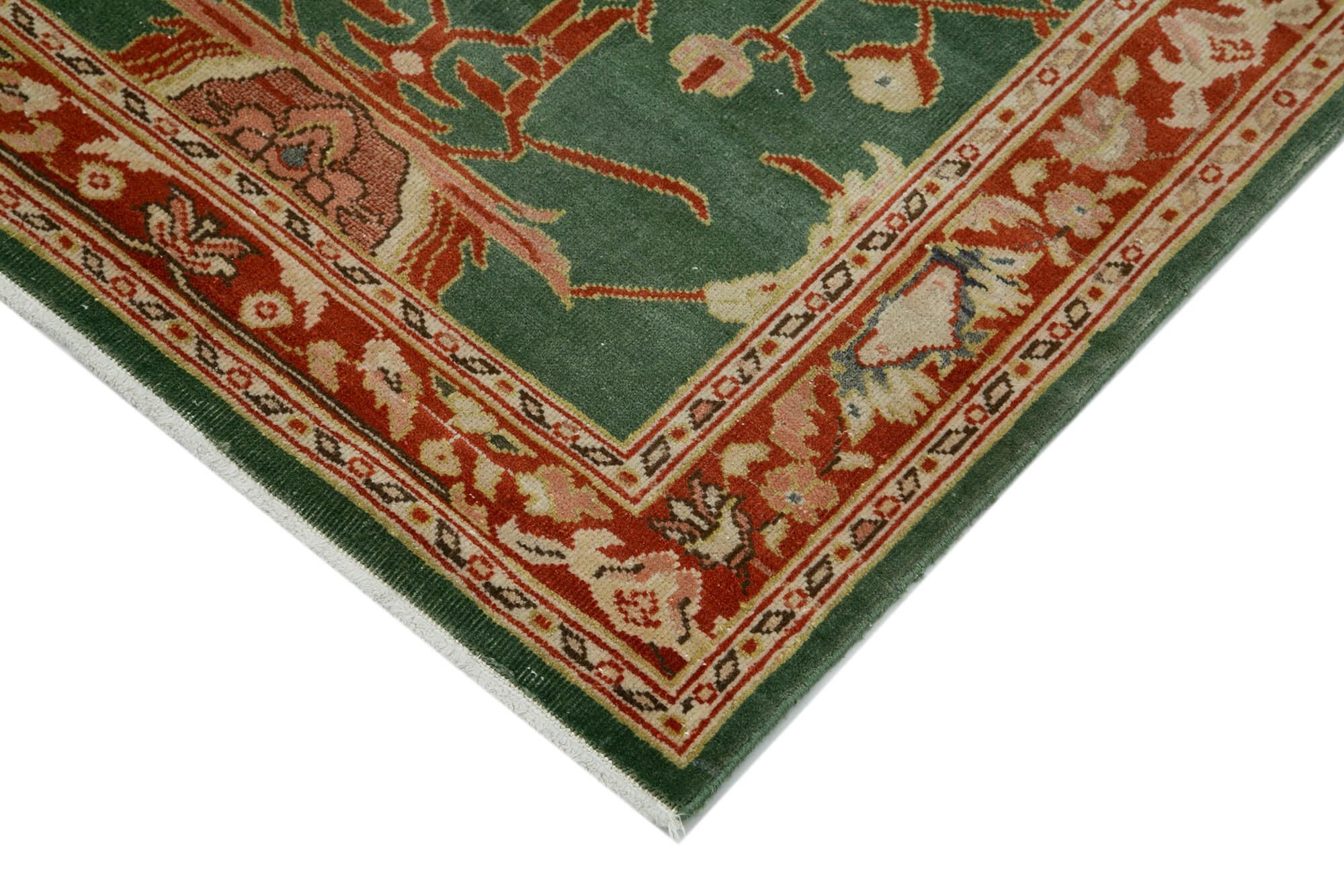 3 x 12 Green Oushak Runner Rug - 3640