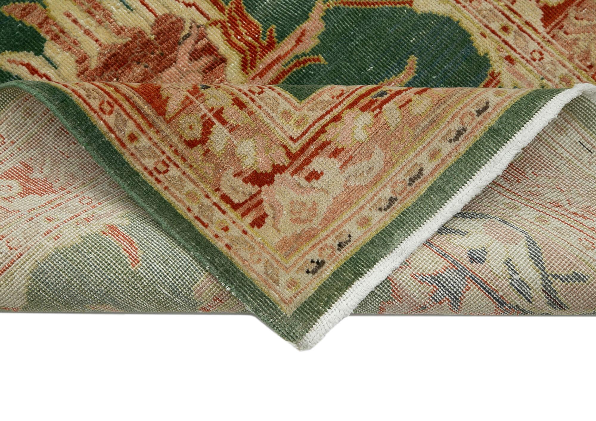 3 x 12 Green Oushak Runner Rug - 3640