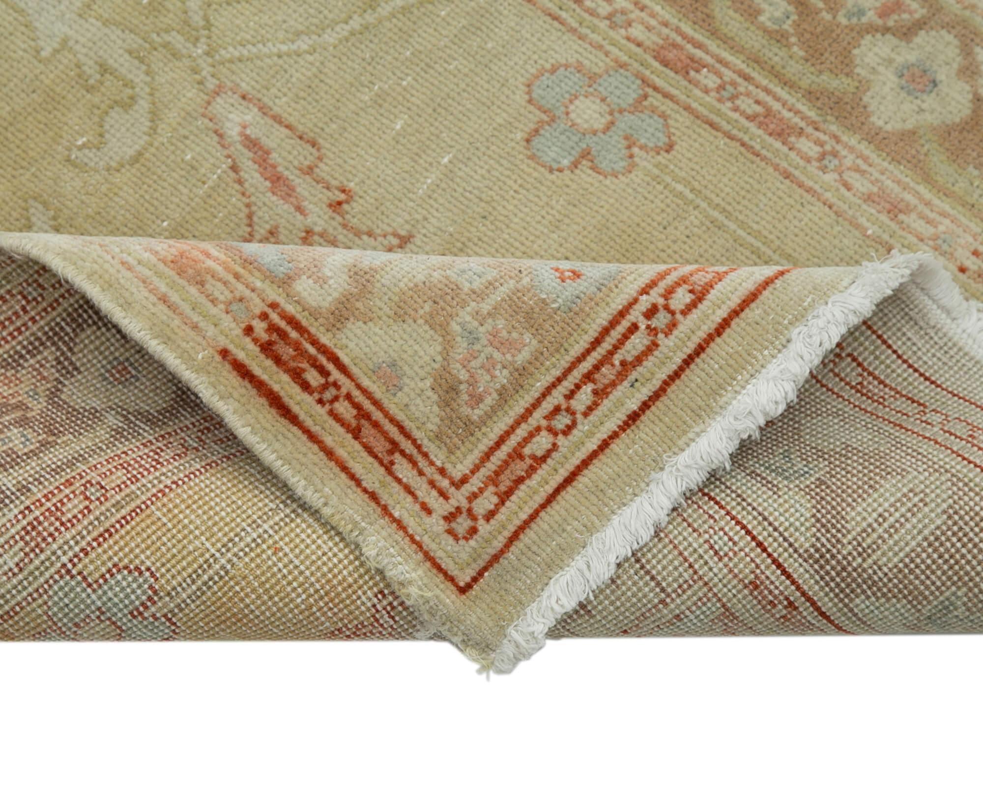 2 x 14 Beige Oushak Runner Rug - 3641