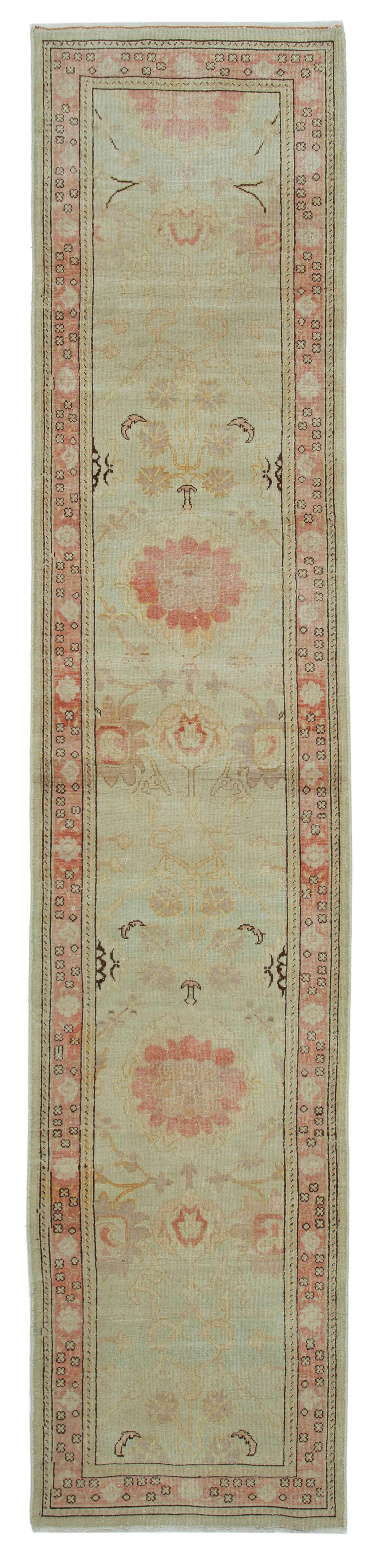 3 x 12 Beige Oushak Runner Rug - 3643