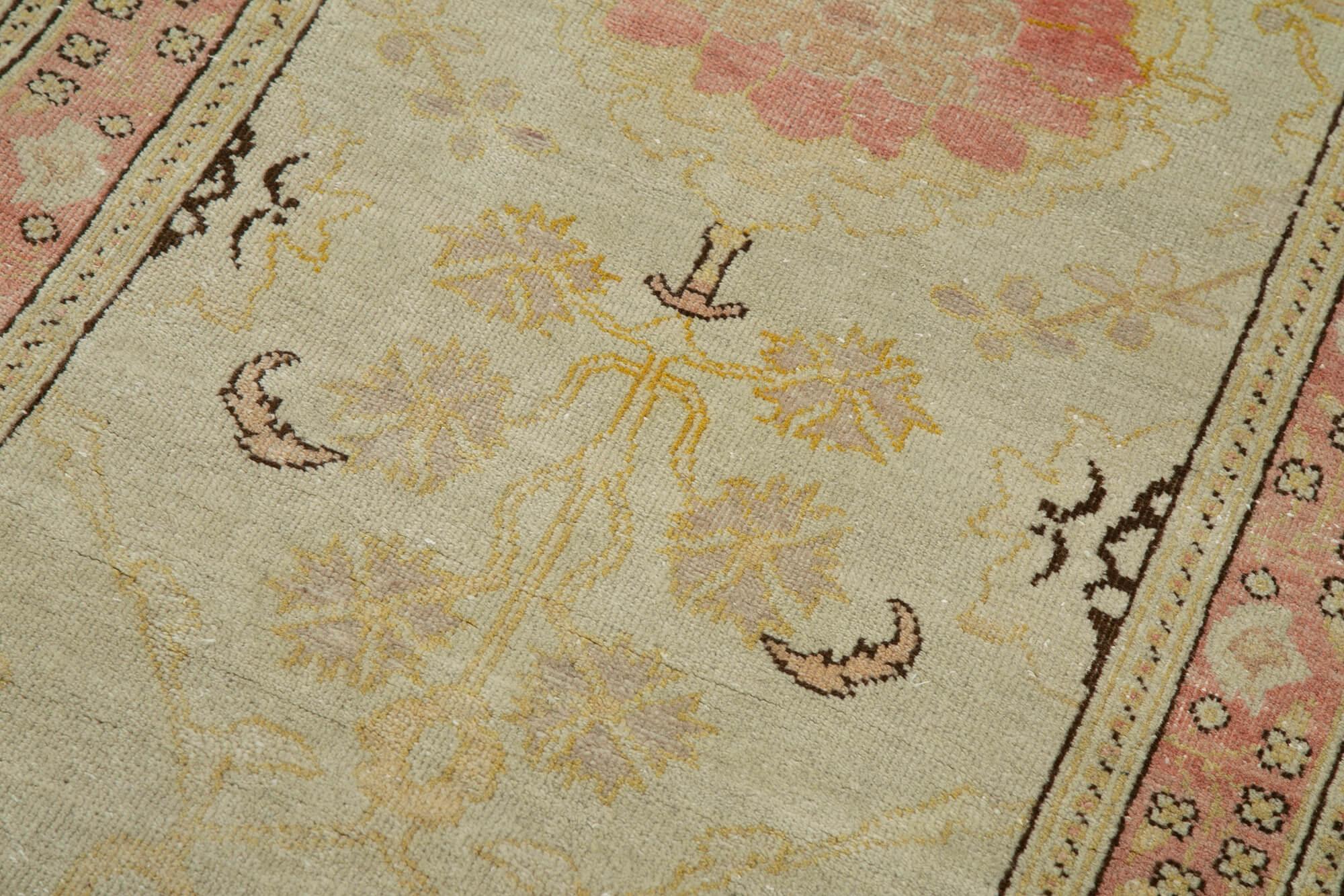 3 x 12 Beige Oushak Runner Rug - 3643