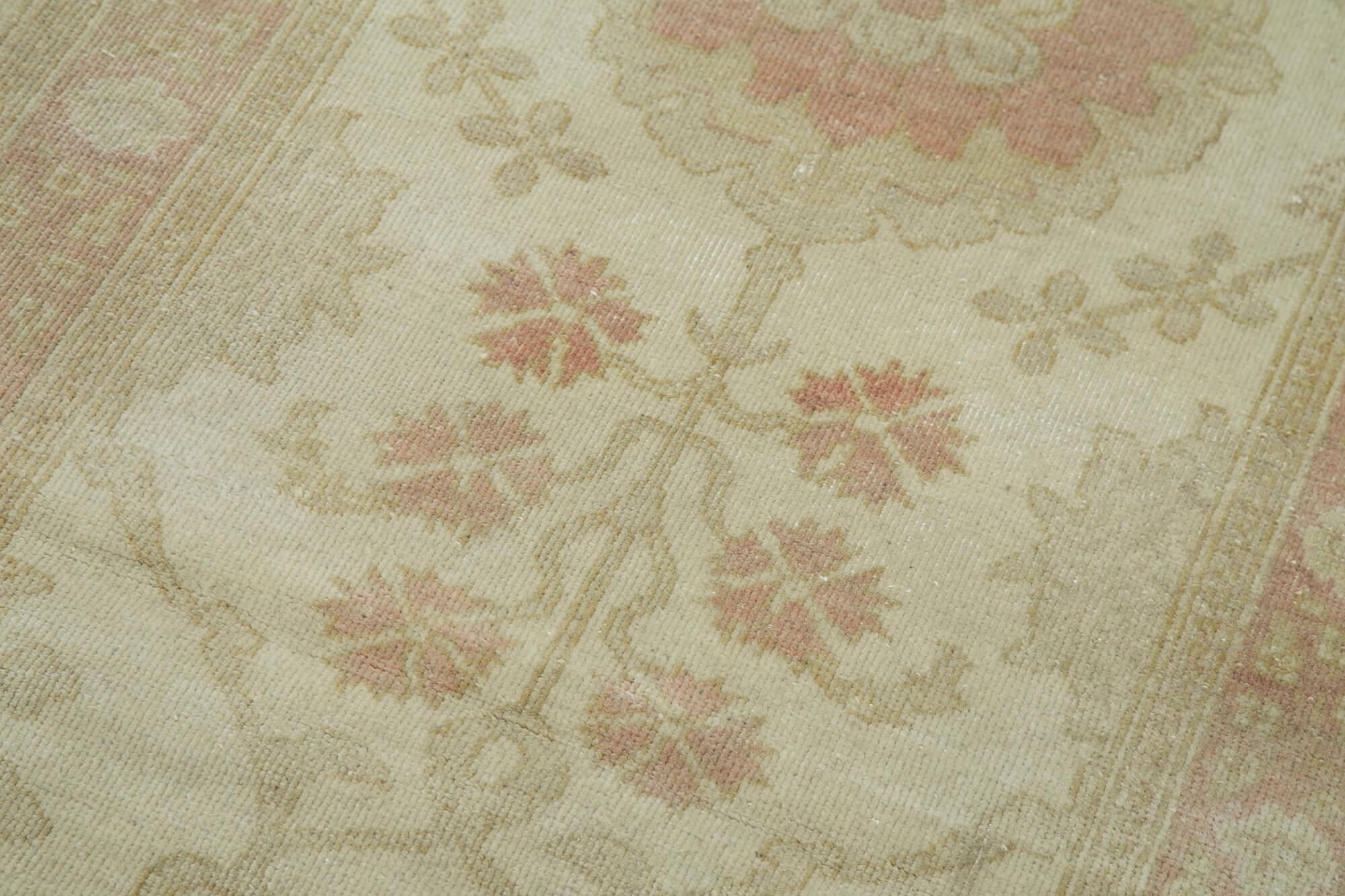 3 x 14 Beige Oushak Runner Rug - 3646