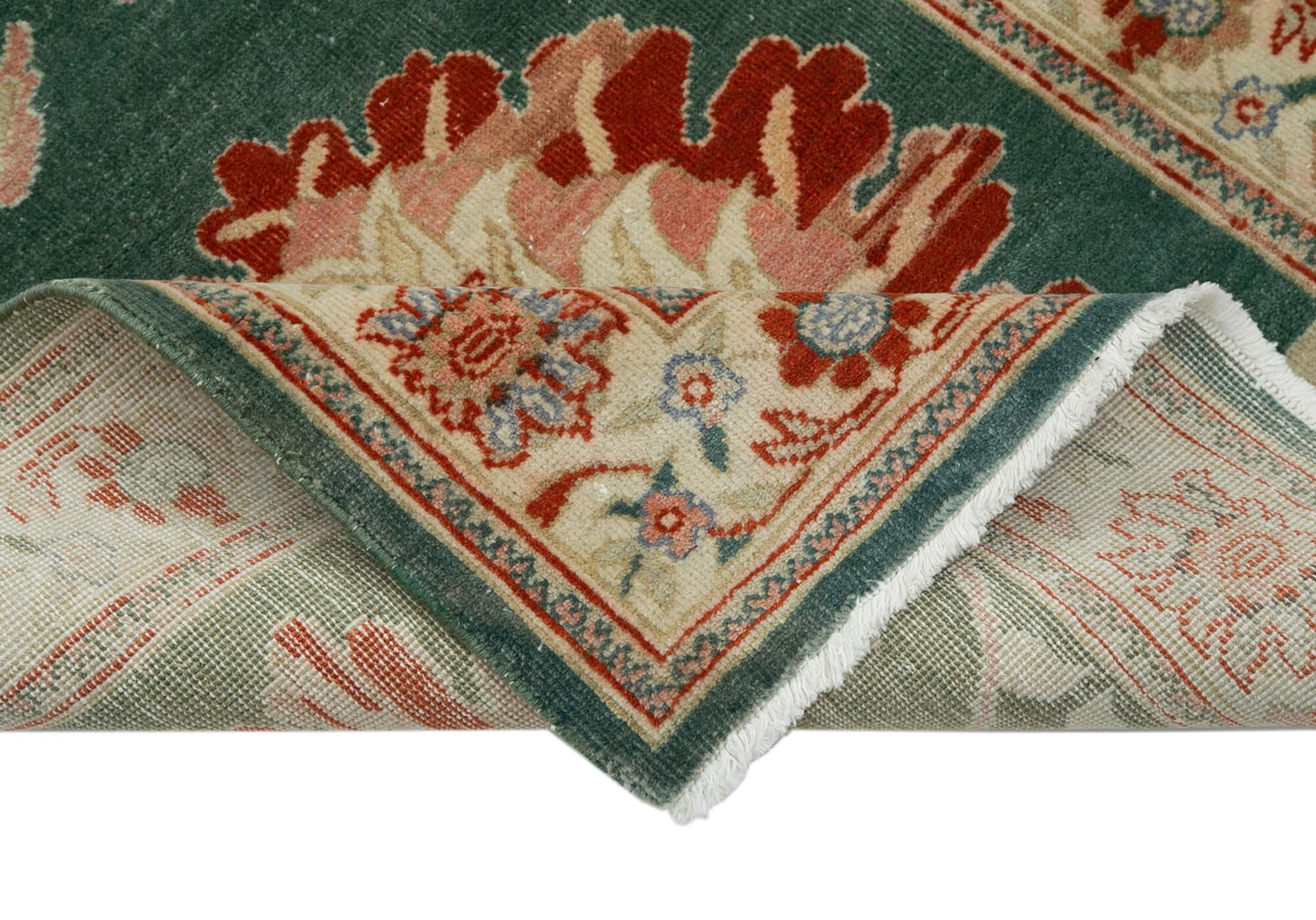 3 x 12 Green Oushak Runner Rug - 3650