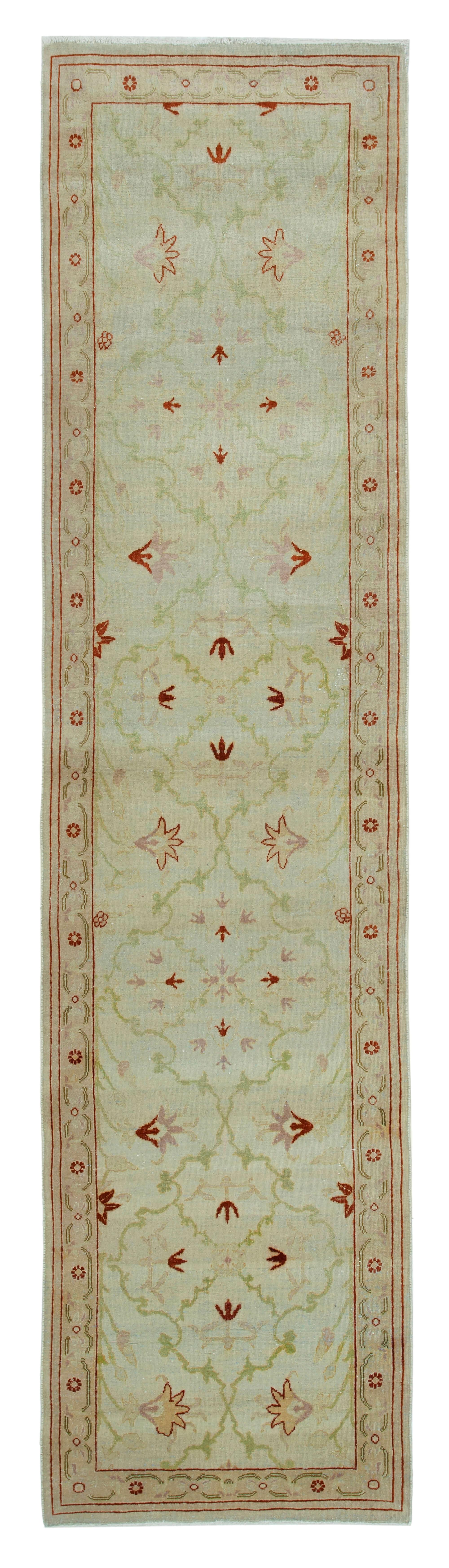 3 x 10 Beige Oushak Runner Rug - 3652