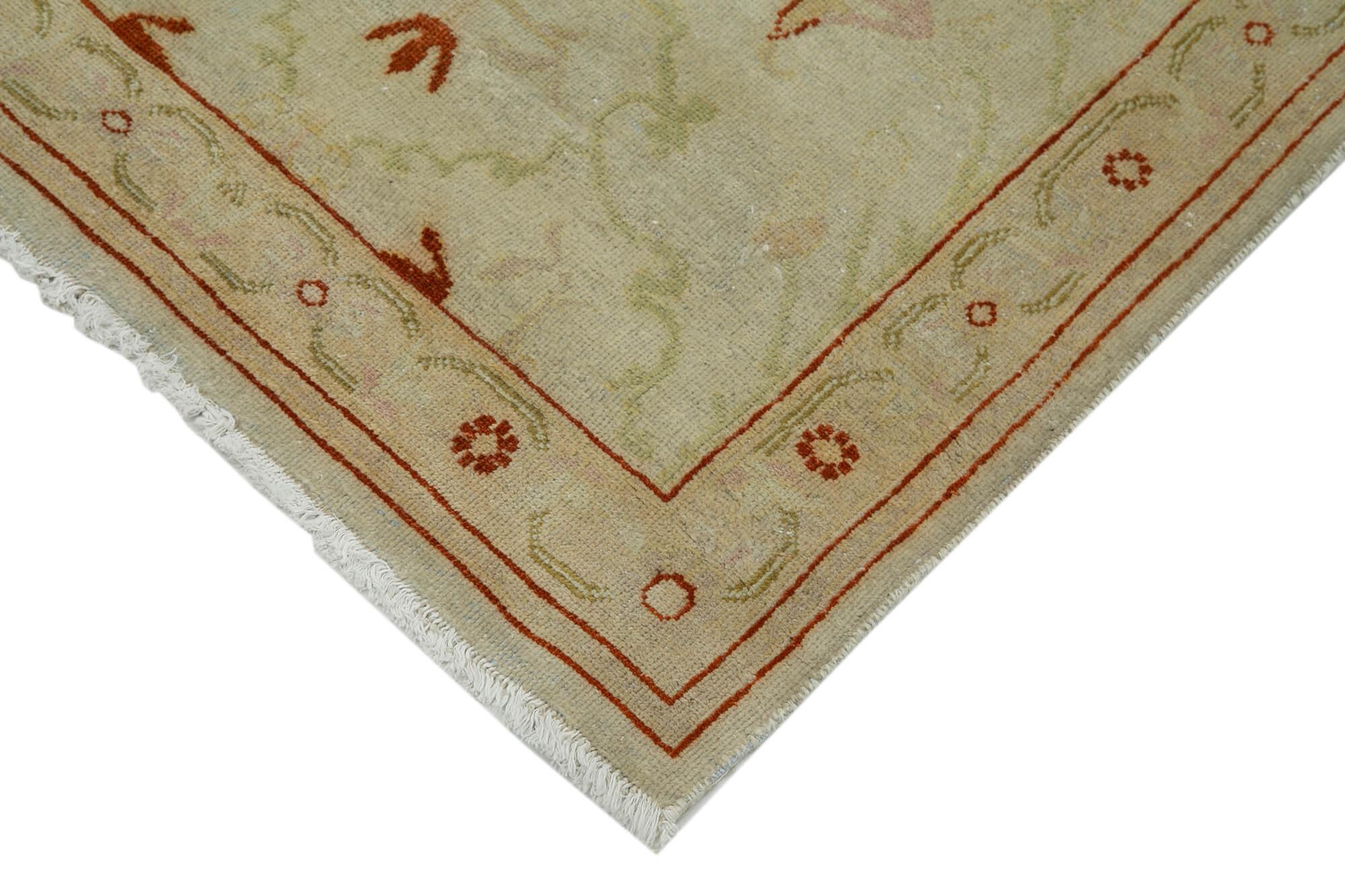 3 x 10 Beige Oushak Runner Rug - 3652