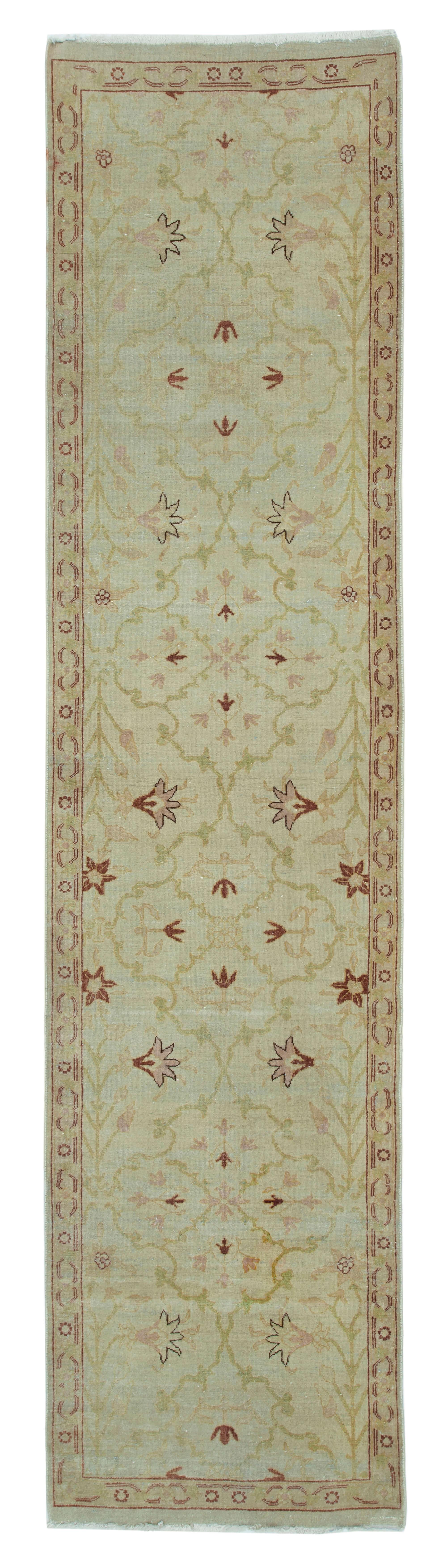 3 x 11 Beige Oushak Runner Rug - 3653