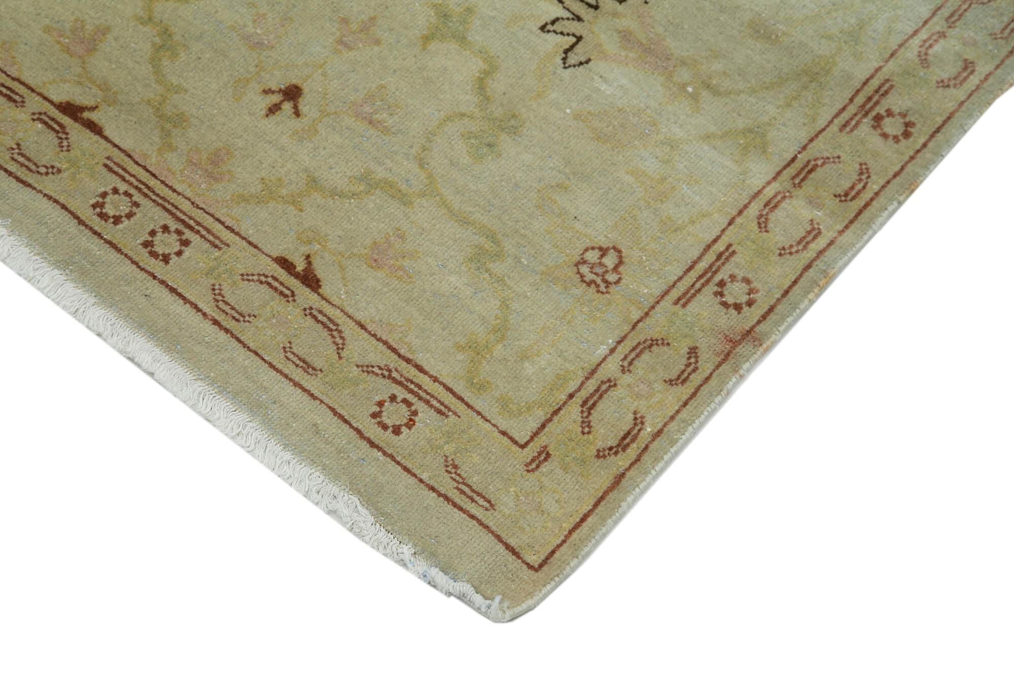 3 x 11 Beige Oushak Runner Rug - 3653