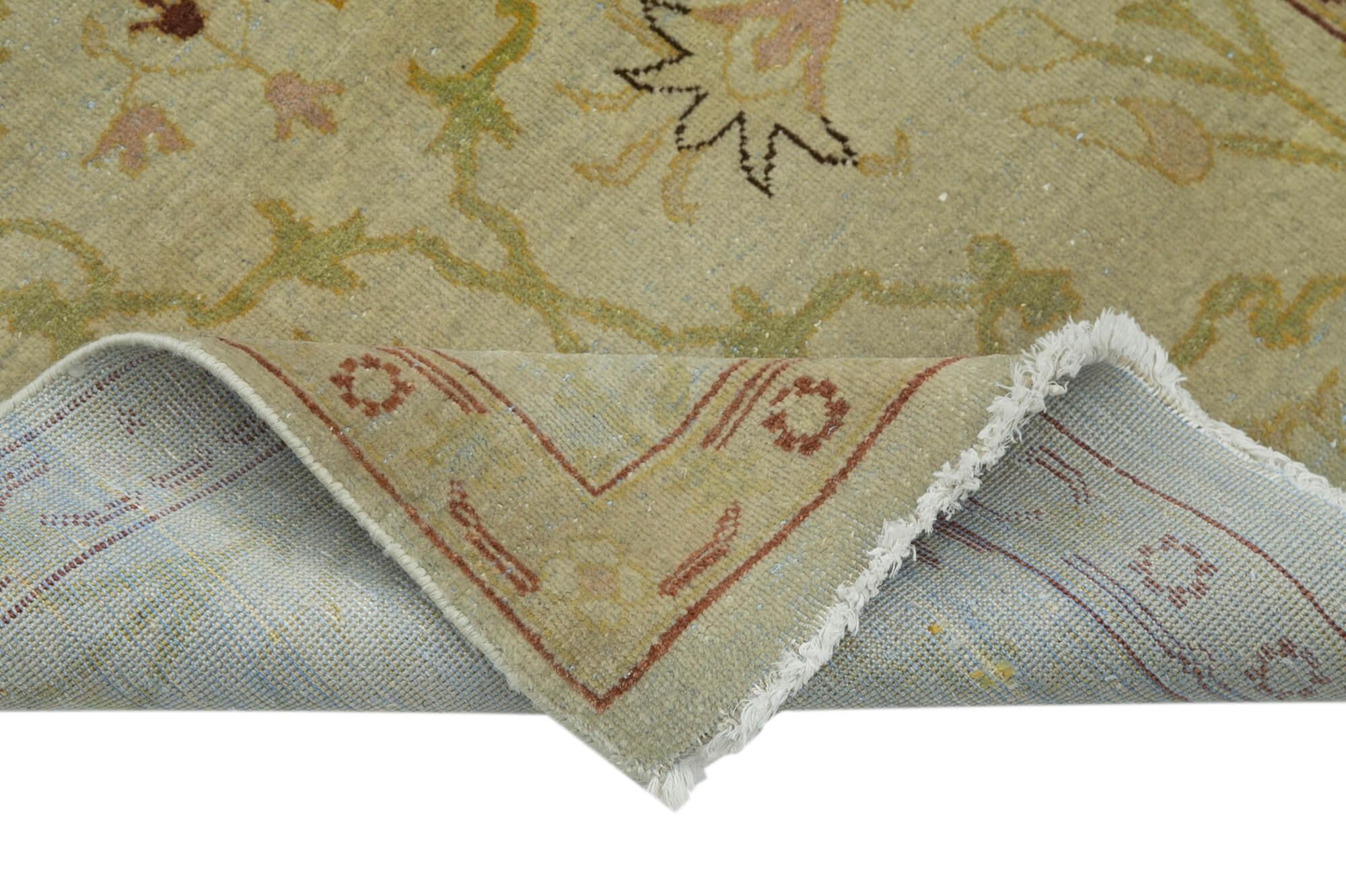 3 x 11 Beige Oushak Runner Rug - 3653