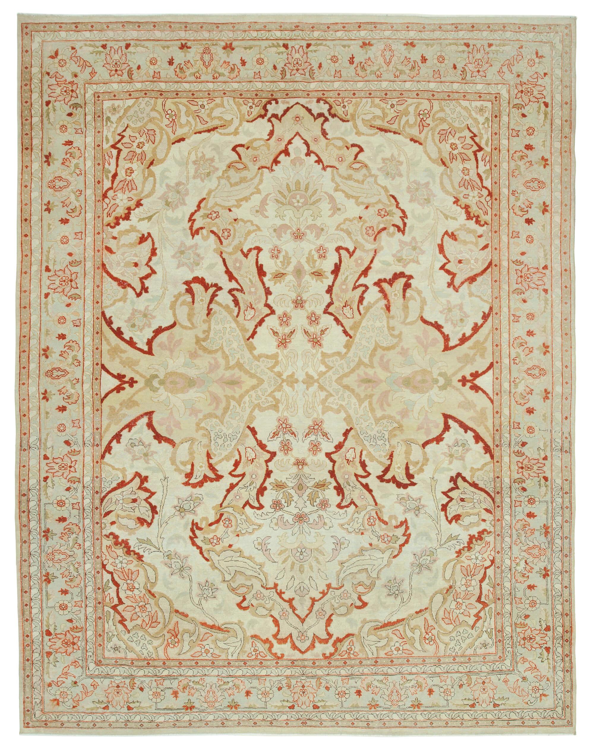 8 x 10 Beige Oushak Rug - 3661