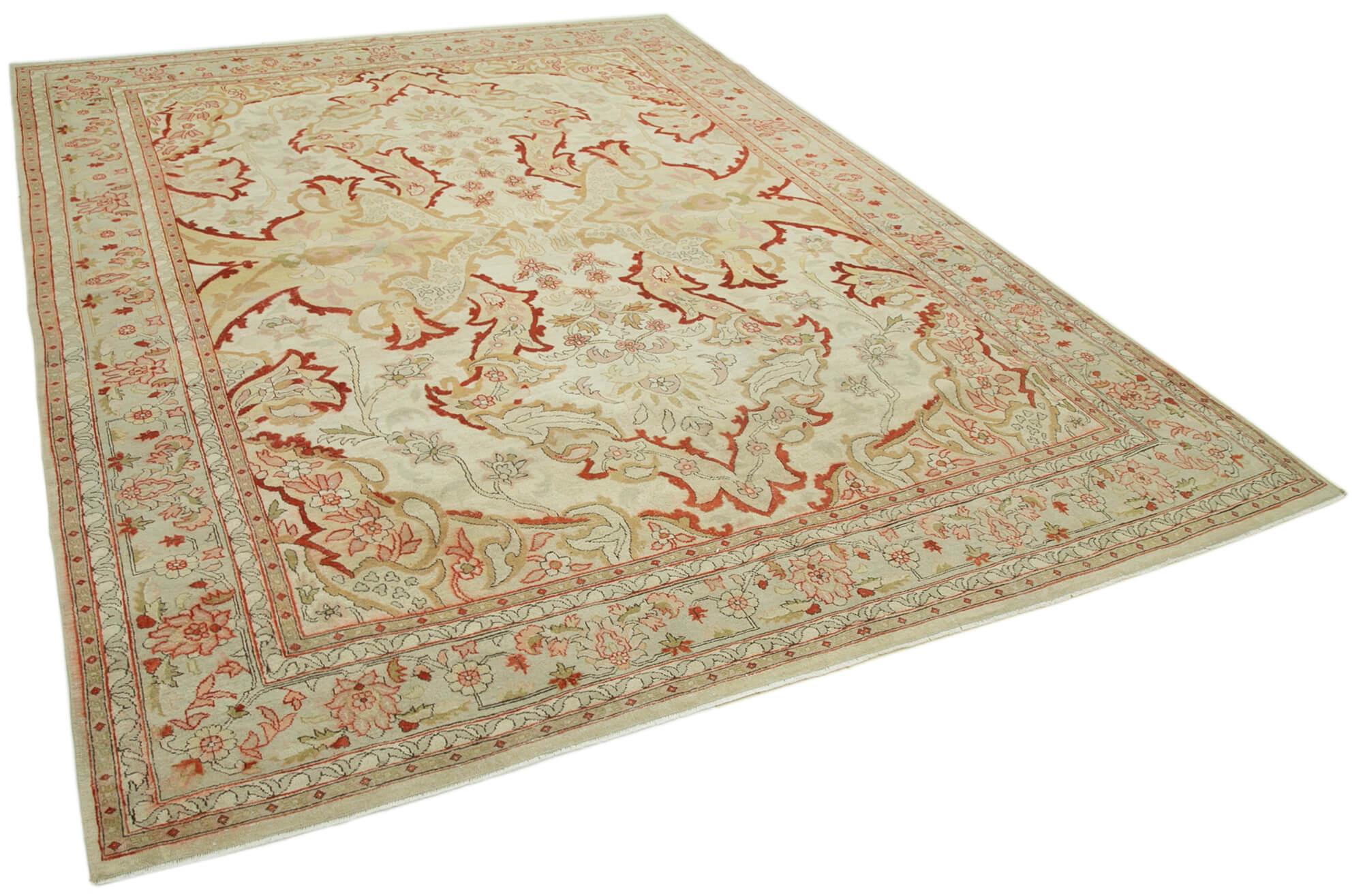 8 x 10 Beige Oushak Rug - 3661