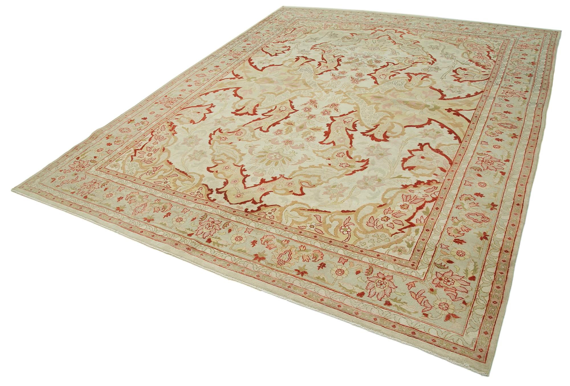 8 x 10 Beige Oushak Rug - 3661