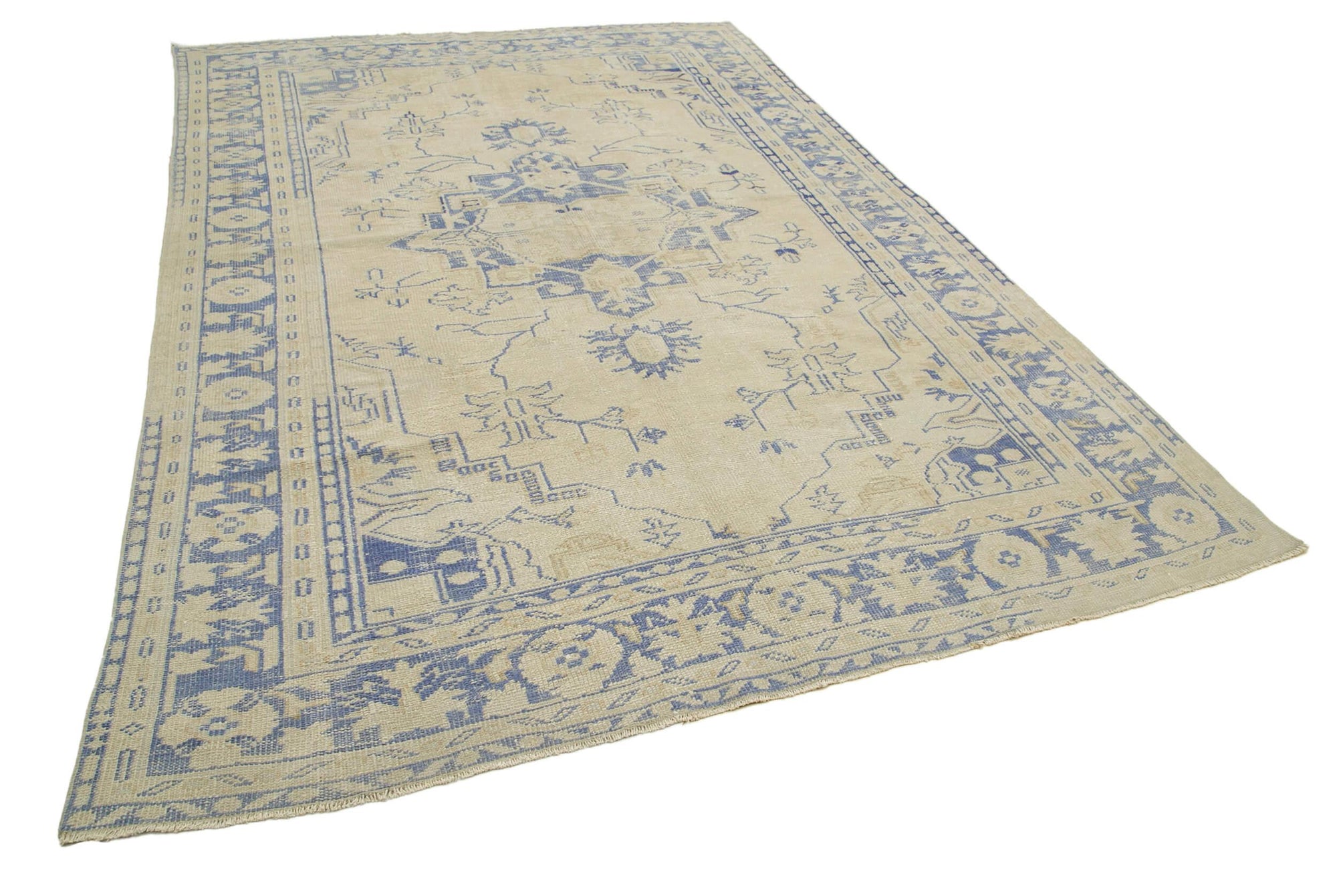 7 x 10 Beige Overdyed Rug - 3679