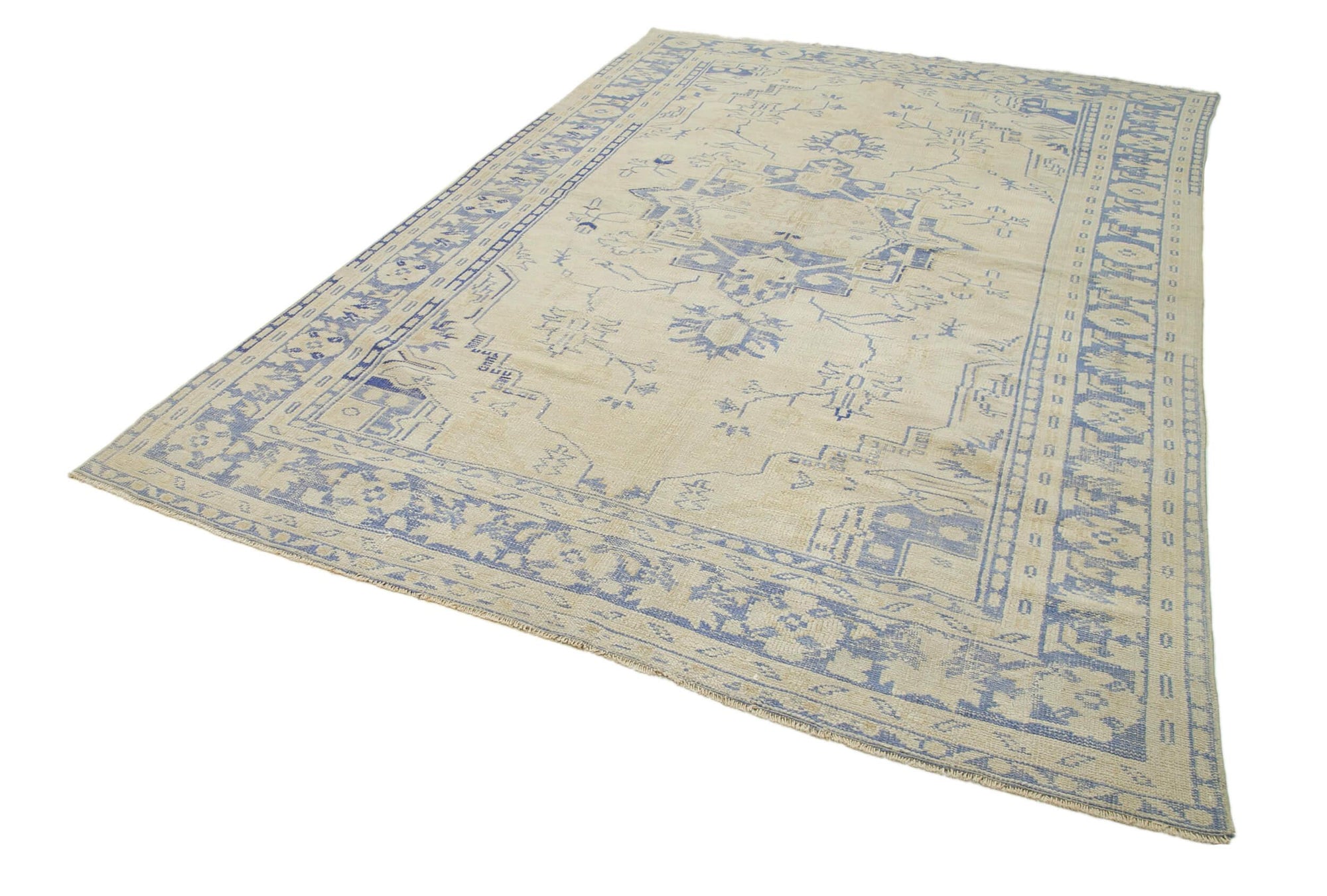 7 x 10 Beige Overdyed Rug - 3679