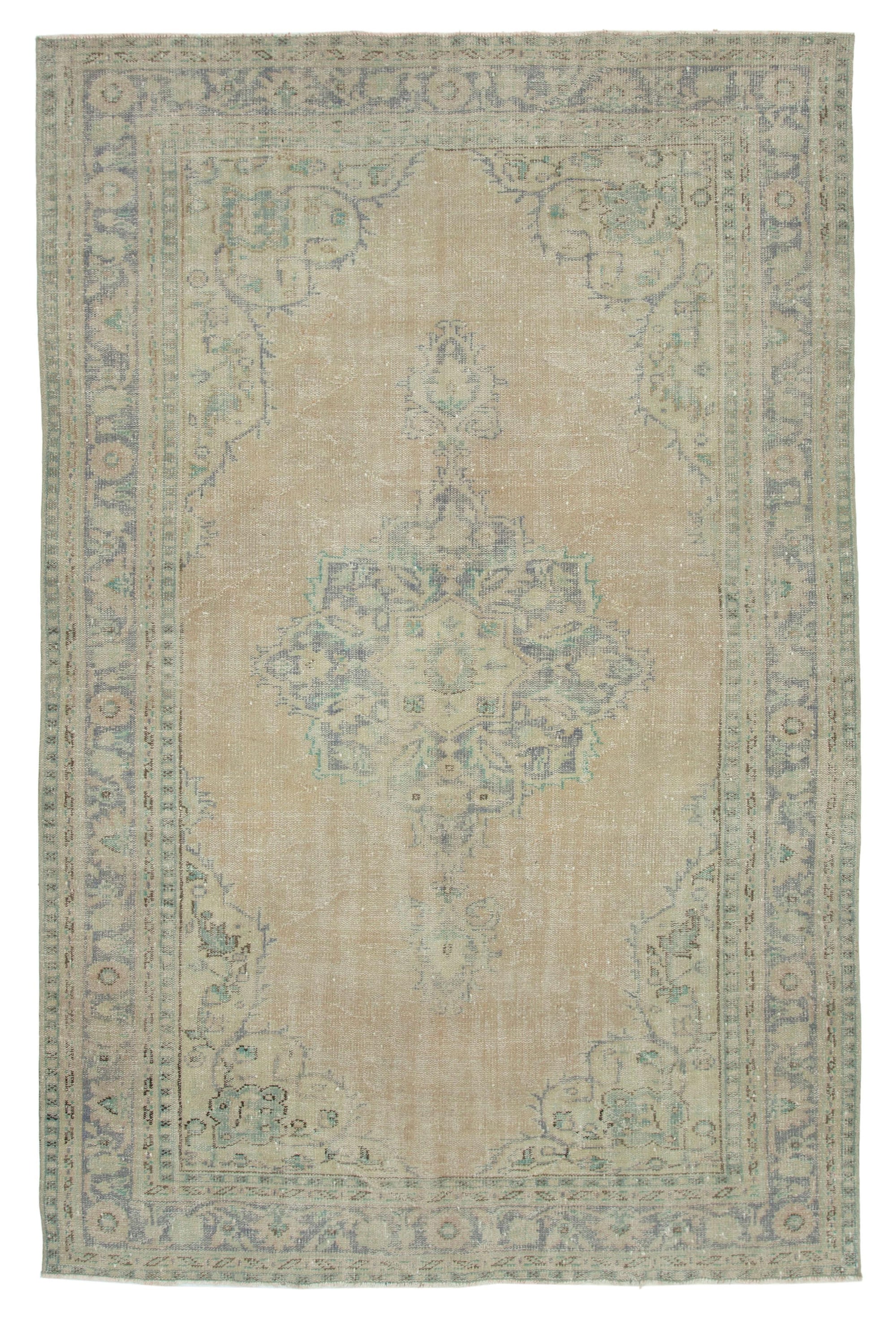 7 x 10 Beige Overdyed Rug - 3680